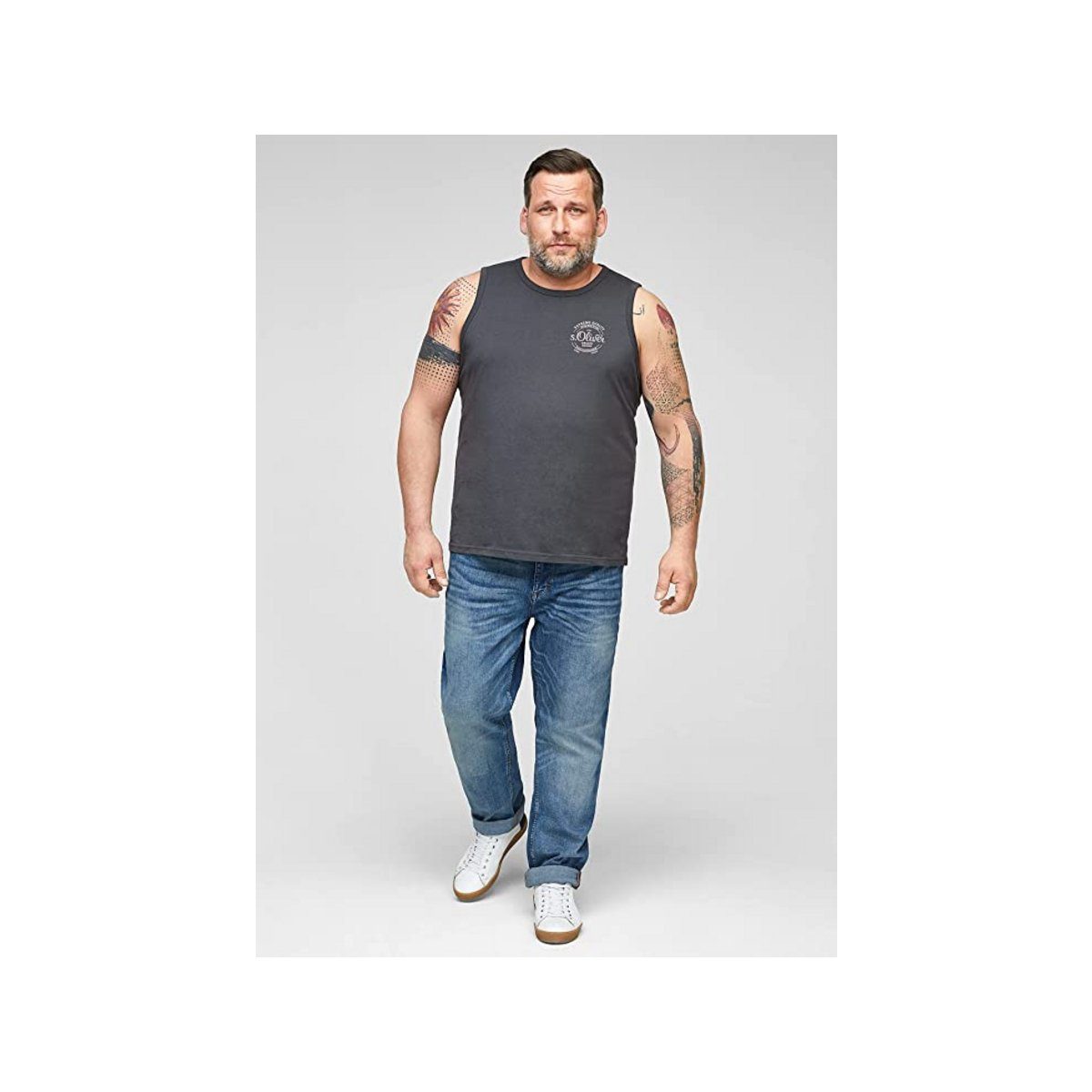 s.Oliver T-Shirt (1-tlg) regular grau fit