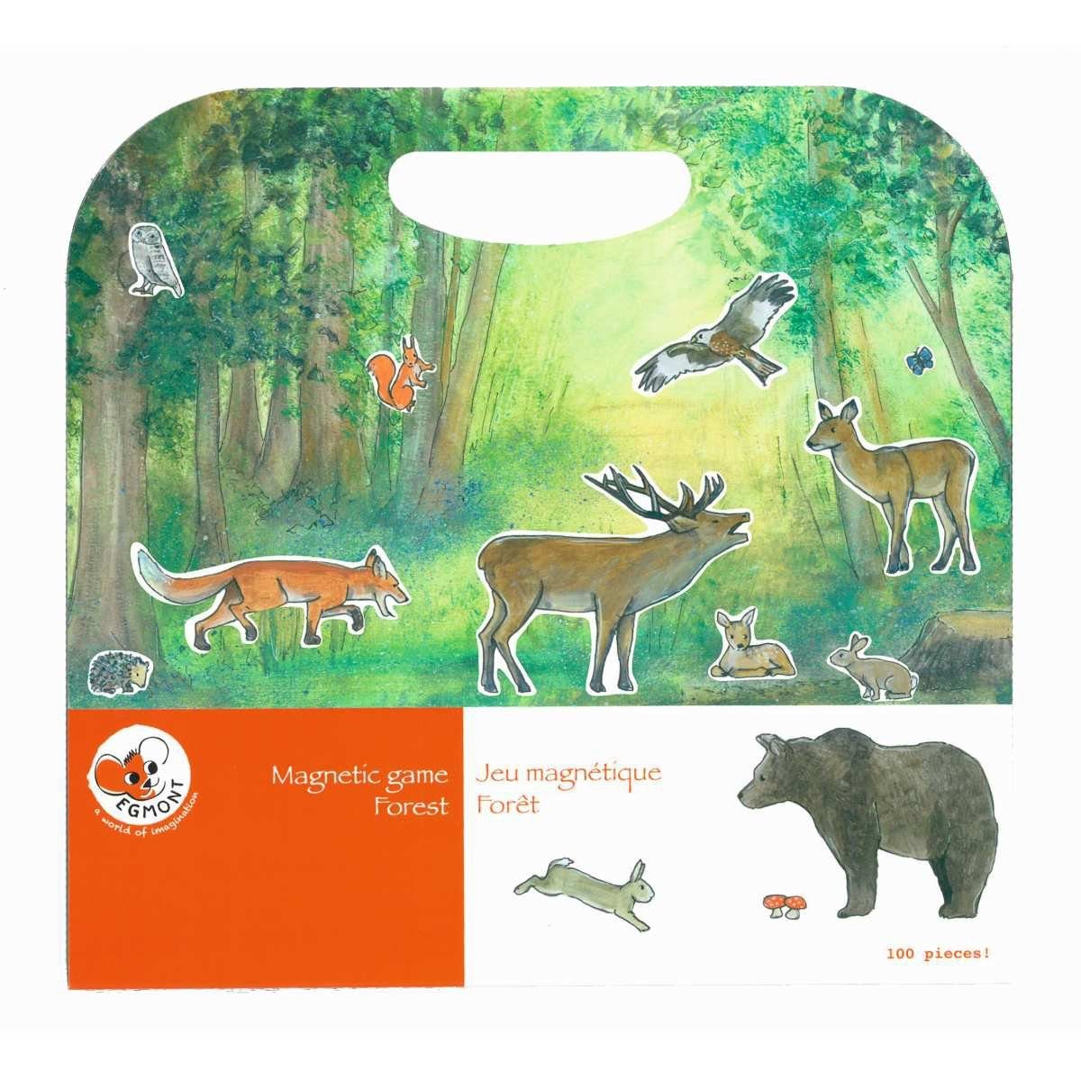 Egmont Toys Magnetspiel Wald 100 Teile im Koffer ähnlich wie Sticker Magnetspielbausteine