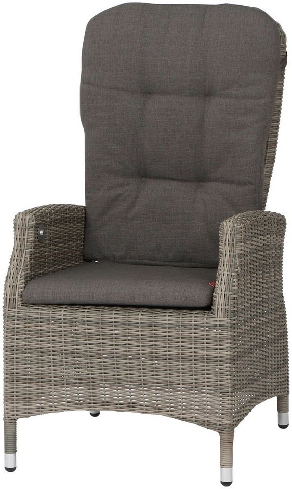 Siena Garden Loungesessel Calado Dining Move Sessel (1-St), Alu/Polyrattan,  taupe, inkl. Auflagen