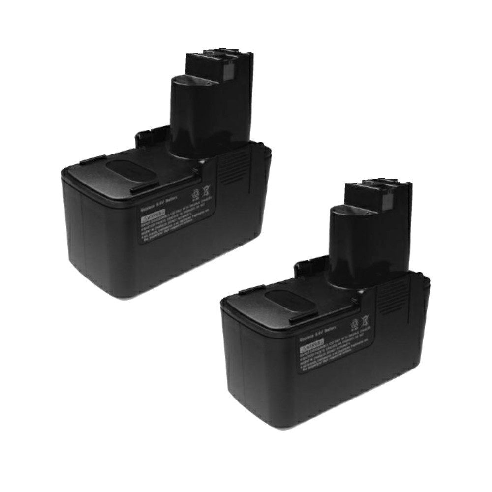 Trade-Shop 2x Akku passend für PSB PSR 9.6VES-2 9,6VES-2 9,6VES2 Akku Ni-MH 2000 mAh (9,6 V)