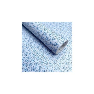 AS4HOME Möbelfolie Möbelfolie blaue Blümchen - Streublumen Leah -, Muster: Blumenmuster