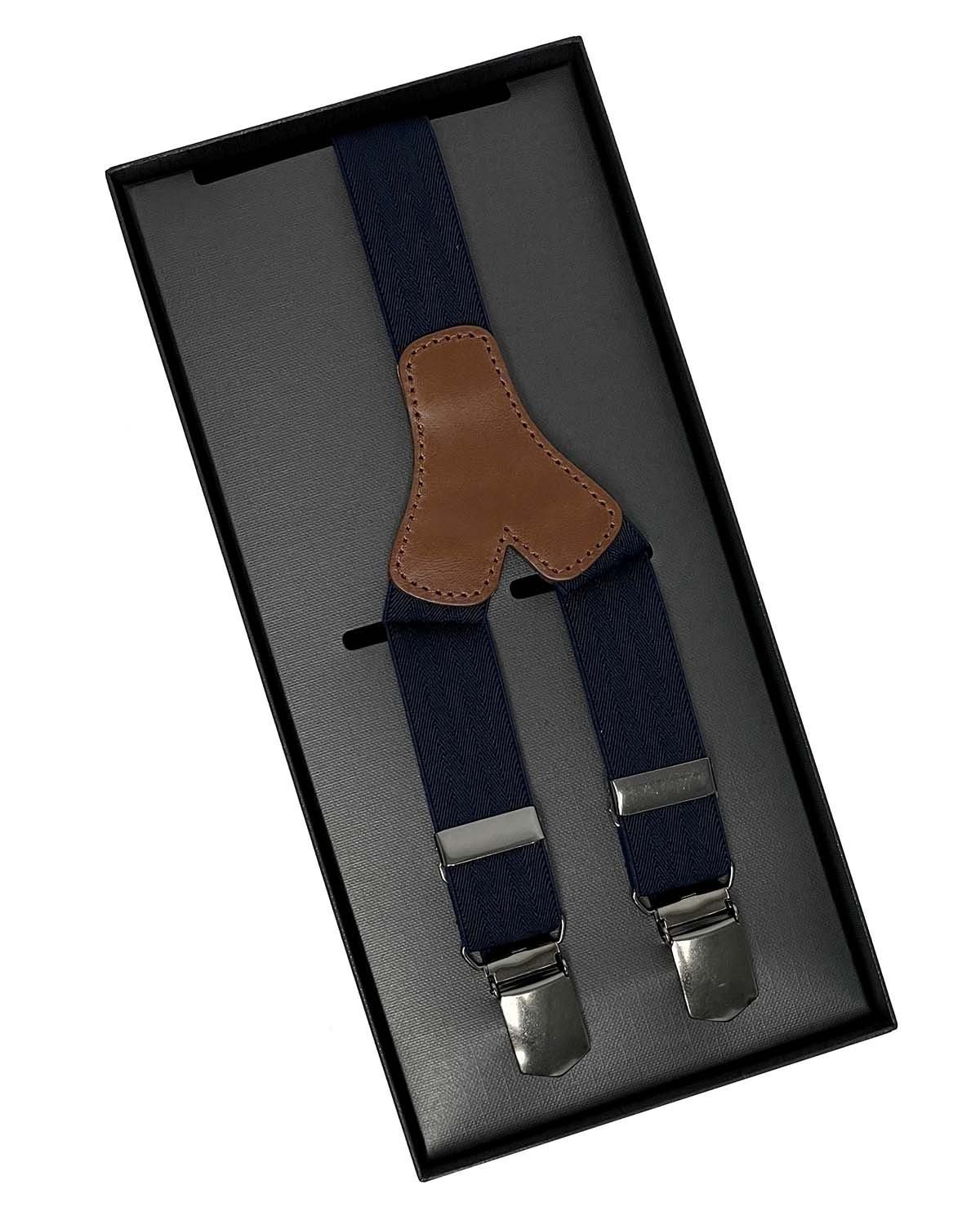 LLOYD Men’s Belts Hosenträger LLOYD-Hosenträger 25 mm uni Lederrückenteil Clips Navy