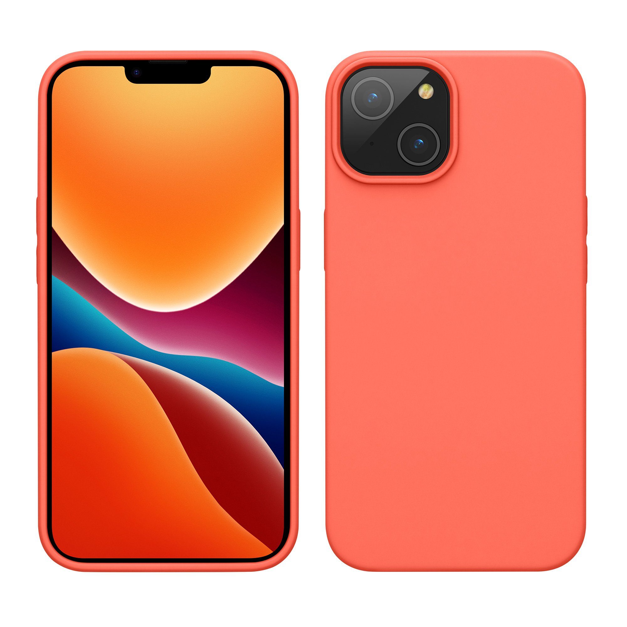 kwmobile Handyhülle Hülle für Apple iPhone 14, Hülle Silikon gummiert - Handyhülle - Handy Case Cover