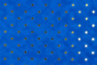 STAR Geschenkpapier, Geschenkpapier Weihnachtssterne 70cm x 2m Rolle blau / gold
