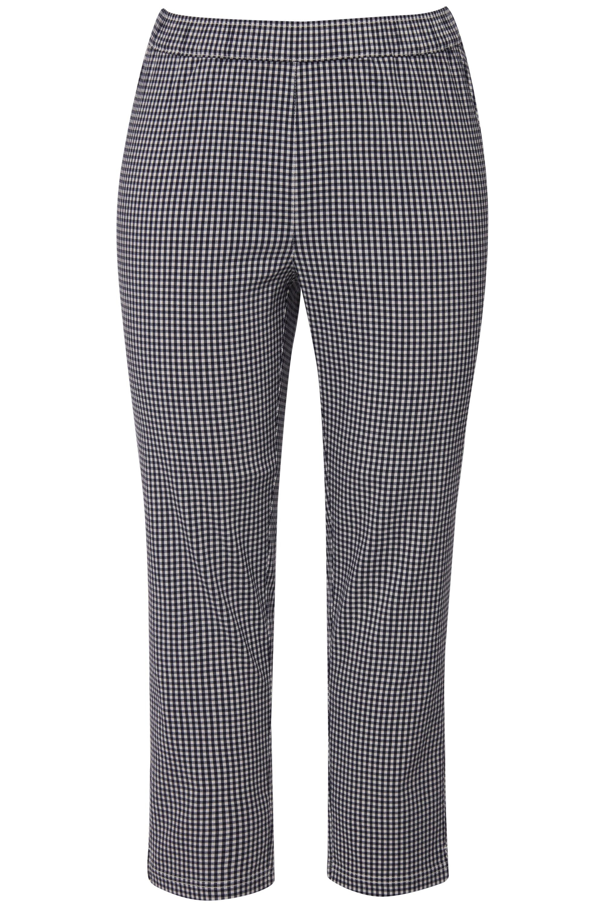 Ulla Popken Stoffhose 7/8-Bengalinhose Sienna Vichykaro günstig online kaufen