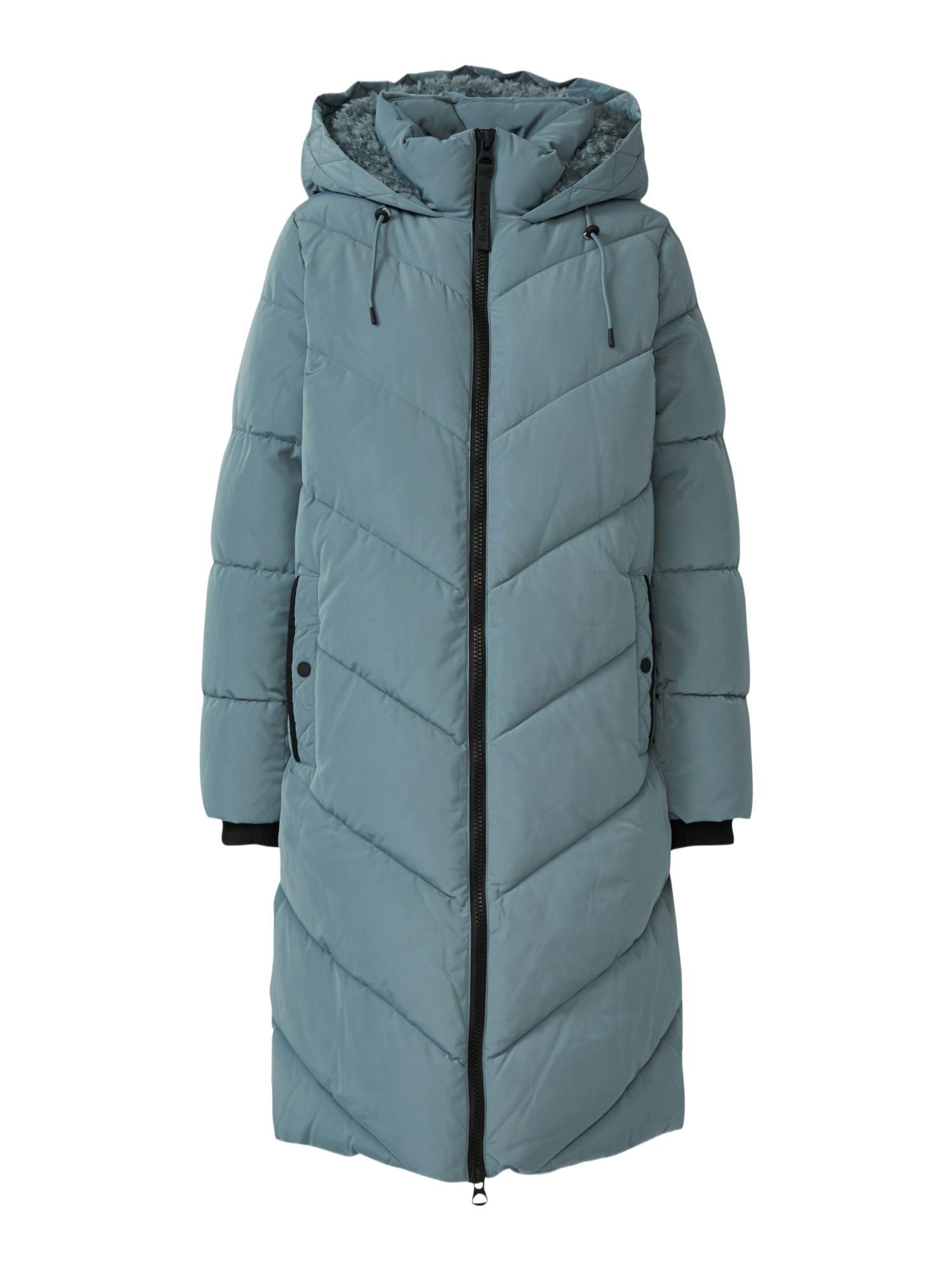 s.Oliver Wollmantel Outdoor,Polyester,Unifarben,Stehkragen,Lang,Regular Fit