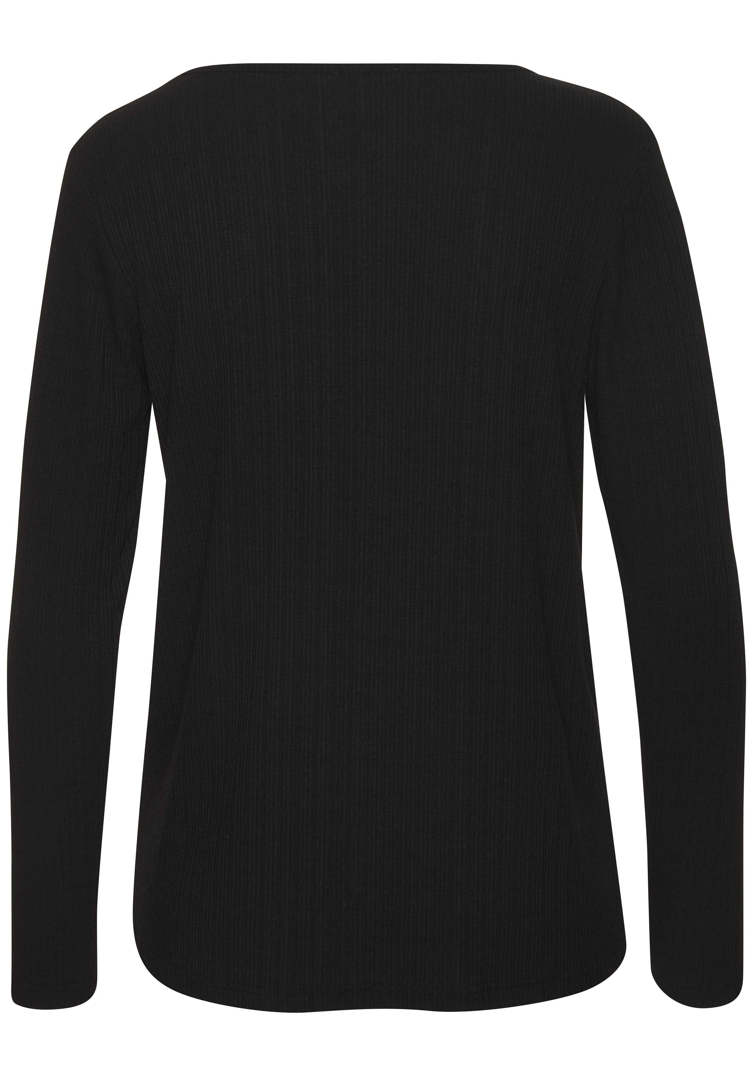 Vivance Langarmshirt mit sommerlicher Rippstruktur aus weichfließender Qualität mit Viskose