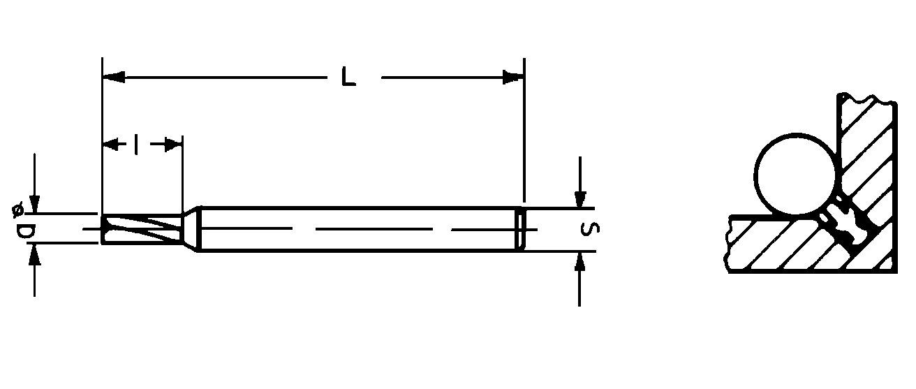 3x11x60mm, Dichtungsnutfräser Nutfräser 3107.763 VHM einseitig 6,35mm Schaft - FAMAG FAMAG