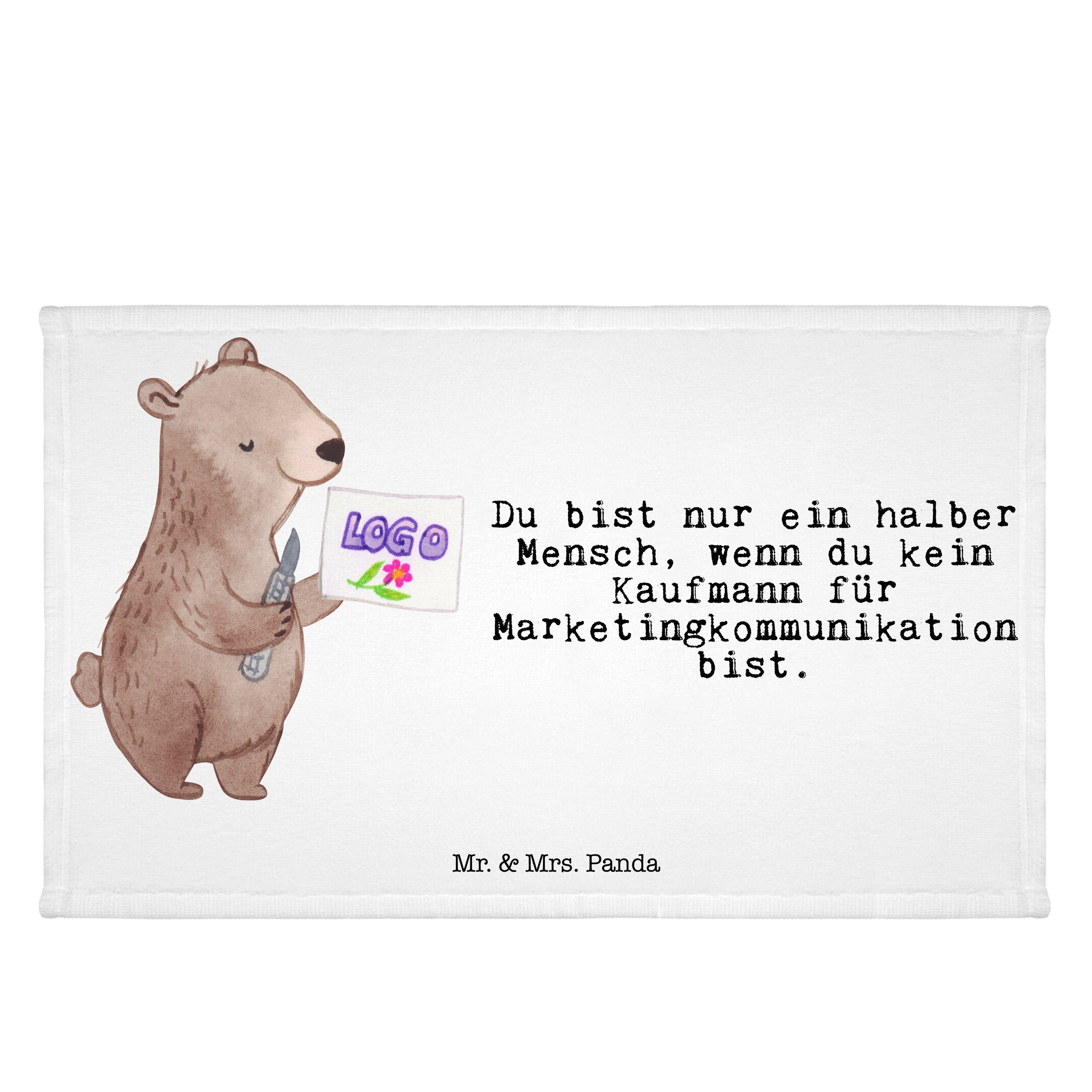 Frott, Kaufmann & Mrs. Marketingkommunikation - Handtuch Mr. mit Herz Panda für Weiß (1-St) Geschenk, -