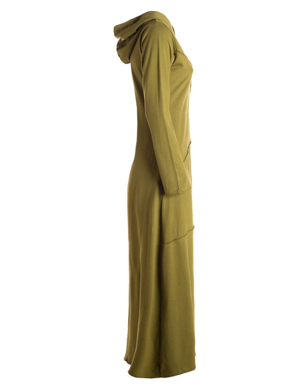 Vishes Maxikleid Damen knöchellanges Kleid Baumwolle Patchwork Design Kapuzenkleid Alternative Bekleidung, Ethno, Hippie, Retro Style