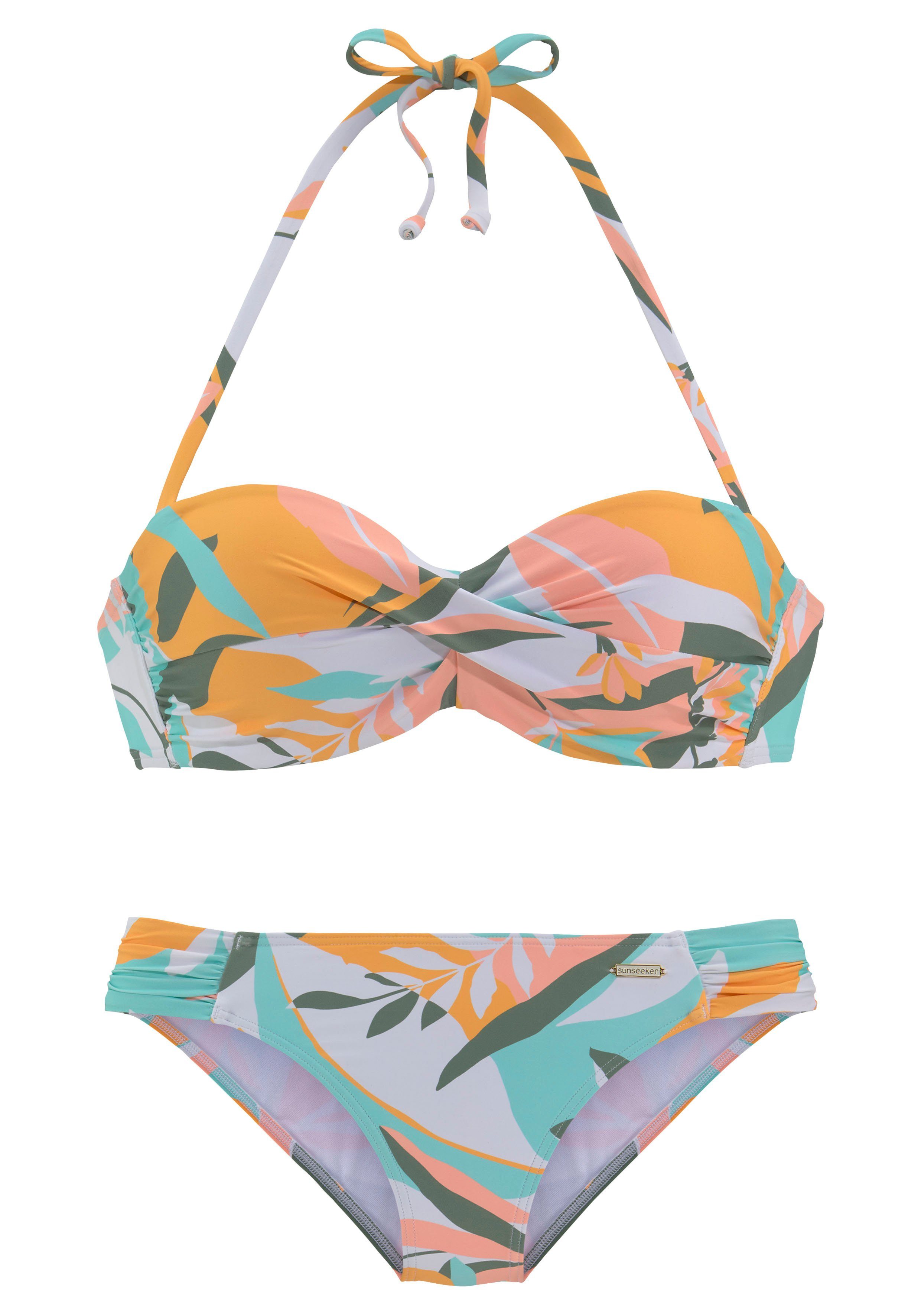Sunseeker Bügel-Bandeau-Bikini Allis mit Blätterdruck günstig online kaufen