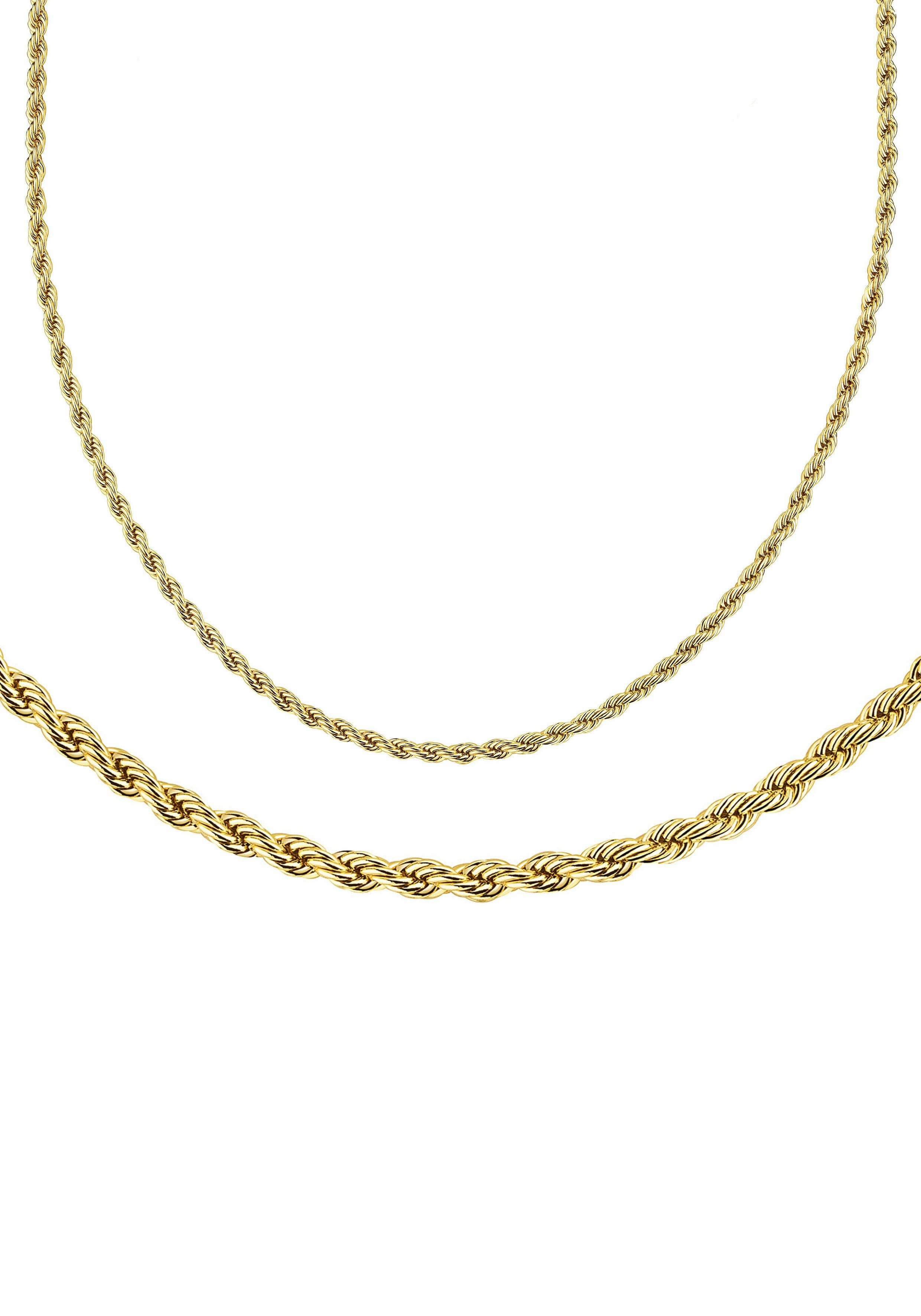 Kette ohne Anhänger Schmuck Geschenk Silber 925 Halsschmuck Halskette Kordelkette