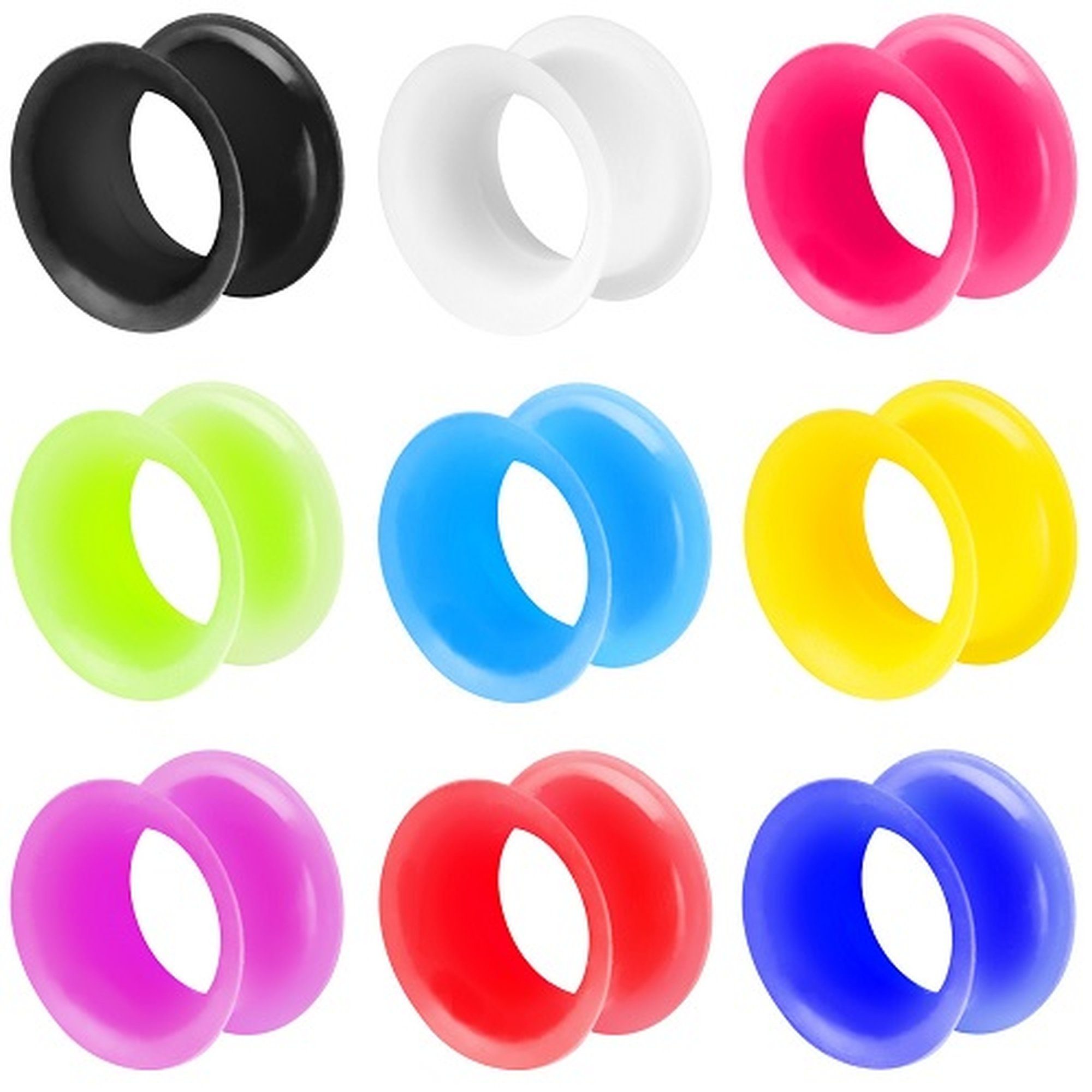 Taffstyle Plug Piercing Hoher dünner Rand Flexibel Weich Farbig, Flesh Tunn günstig online kaufen