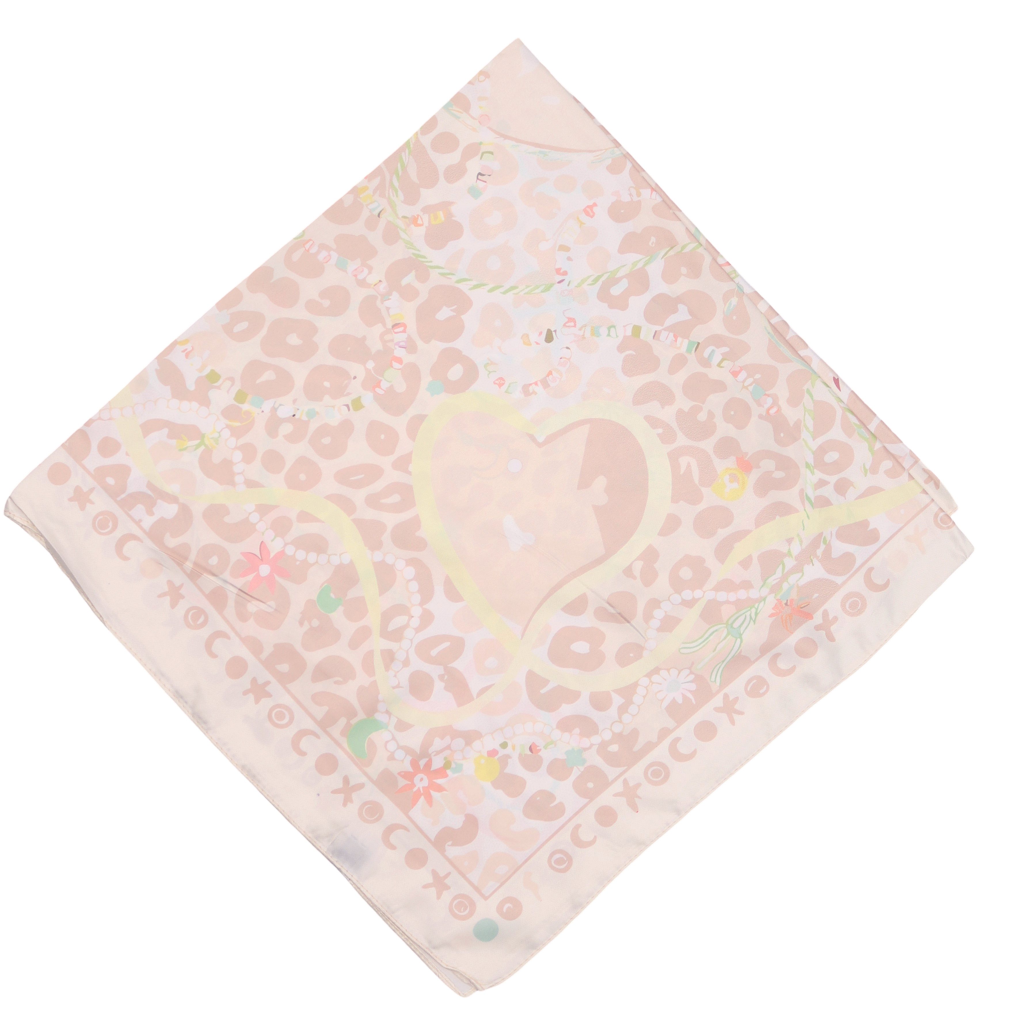 MIRROSI Nickituch Damen Halstuch mit Leo-Herz Print, aus 100% Viskose, (70x70 cm, Herbstfarbe), Damen Halstuch deal für Frühling,Sommer, Herbst