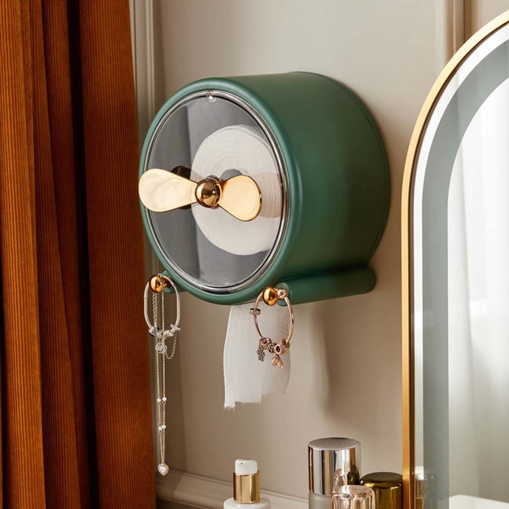 Blusmart Toilettenpapierhalter Toilettenpapierbox Wasserdichter Wandmontage, Rollenpapierhalter white Zur