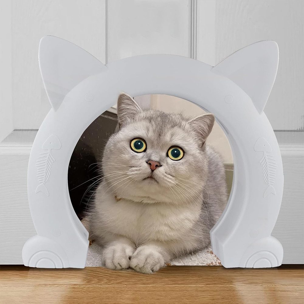 TUWENA Katzenklappe XL Große Katzentür Innentür für den Innenbereich für alle Katzen, Haustiertüren für Katzen, Kätzchen und kleine Hunde