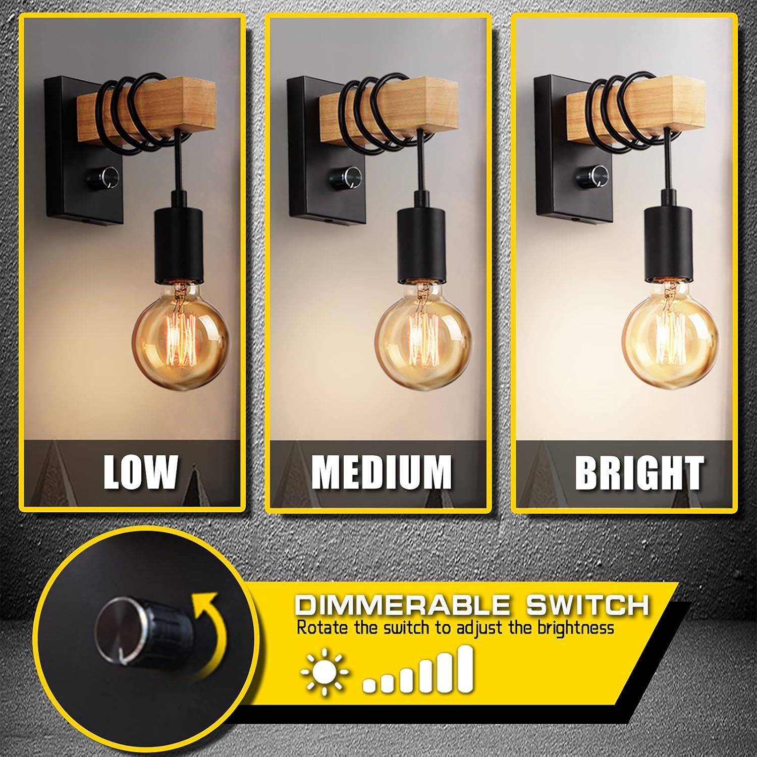 BlingBin Wandleuchte Wandlampe dimmbar aus Holz günstig online kaufen