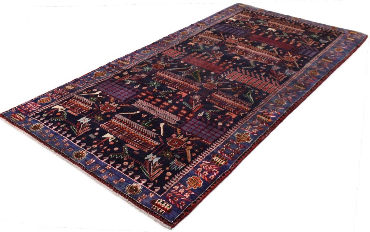 Orientteppich Shahsavan 167x383 Nain / Perserteppich, 12 mm Handgeknüpfter Trading, Höhe: Orientteppich rechteckig