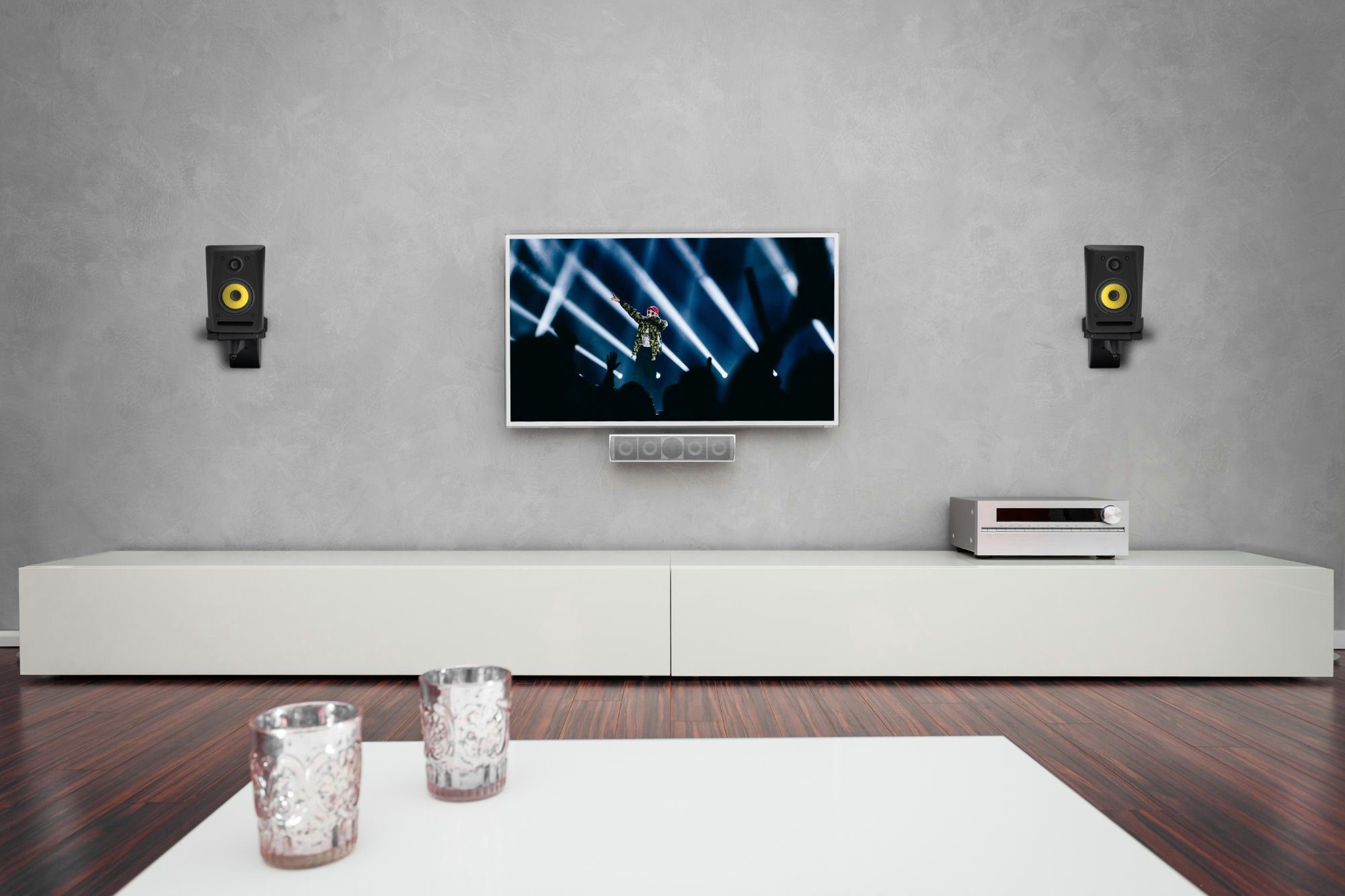 Pronomic Lautsprecher-Wandhalterung Universelle Klemmhalter für HiFi- und PA-Boxen, (Belastbar bis max. 25 kg - justierbar)