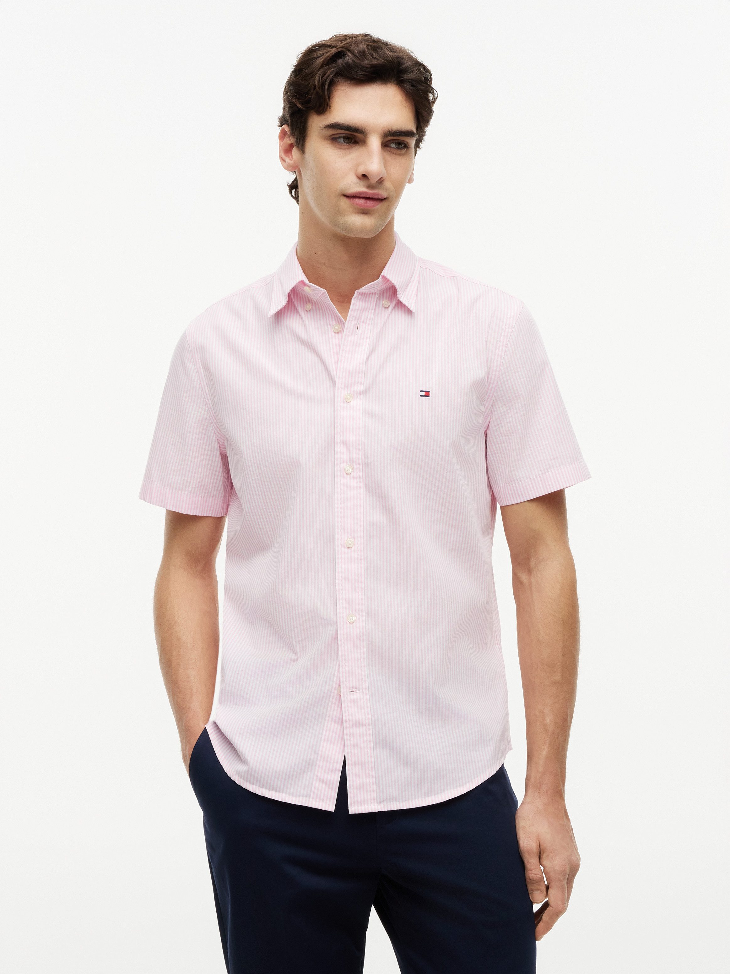 Tommy Hilfiger Kurzarmhemd FLEX POPLIN CLASSIC STRIPE
