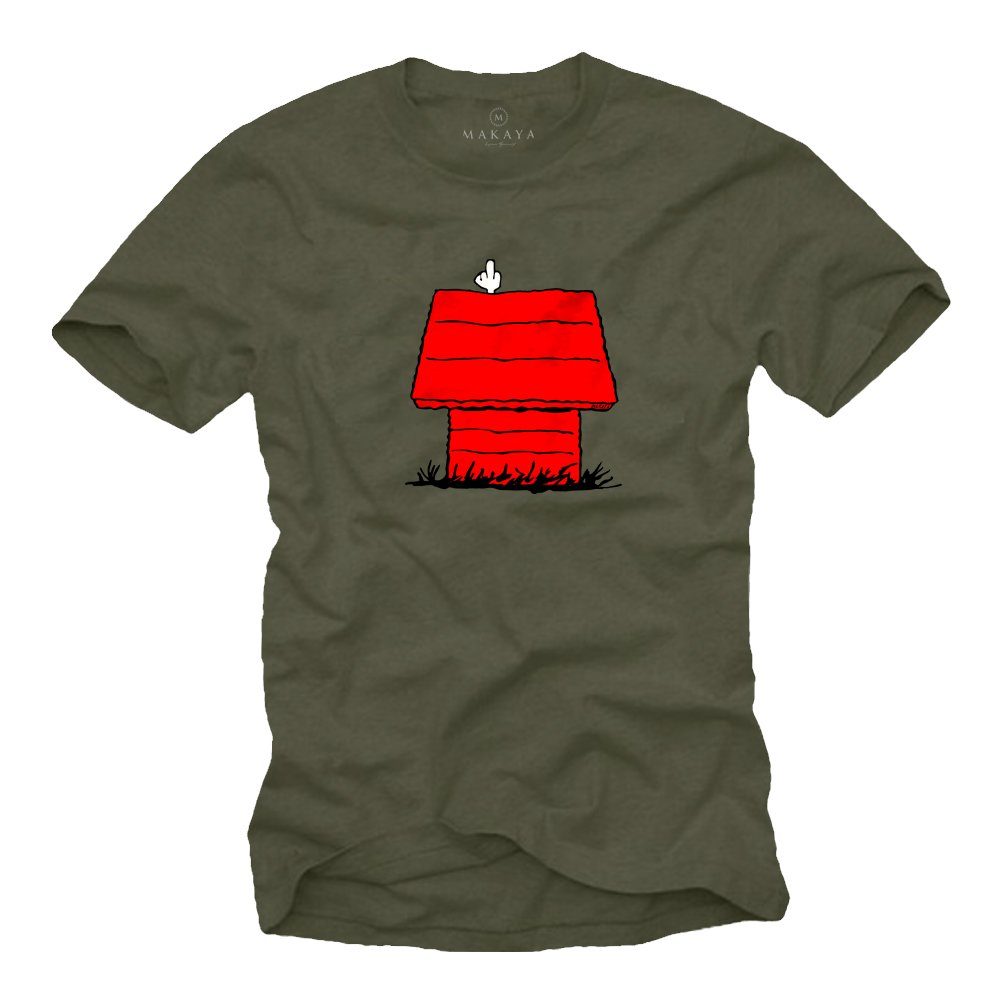 MAKAYA Print-Shirt Lustiges T-Shirt Herren Aufdruck günstig online kaufen