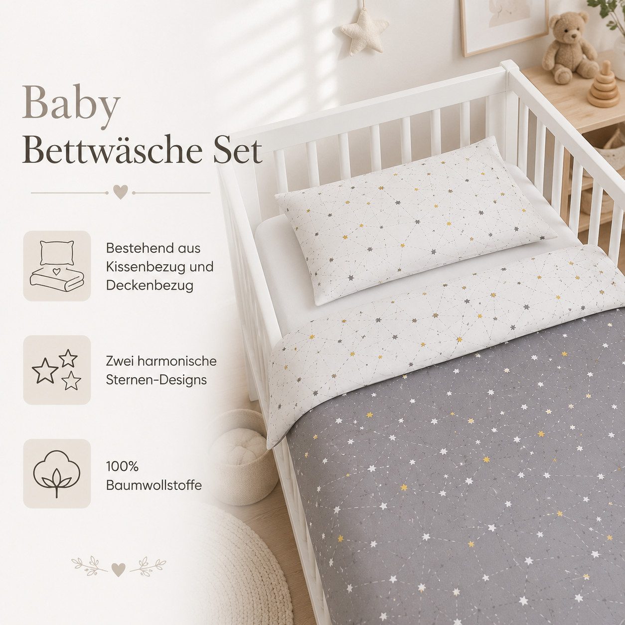 Baby Fancyroom Bettnestchen Samt Bettumrandung Nestchen Volant Kantenschutz Babybett Gitterbett, (weicher Samtstoff, hochwertig, Bettwäsche oder Bettumrandung), Premium Samt