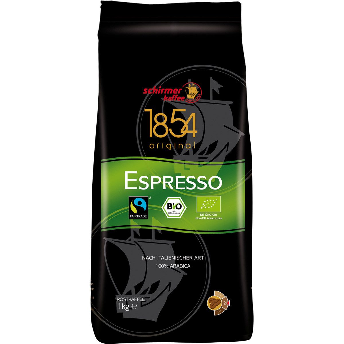 SCHIRMERKAFFEE Kaffee, Bio Schirmer Espresso aromatisch, harmonisch 1000g