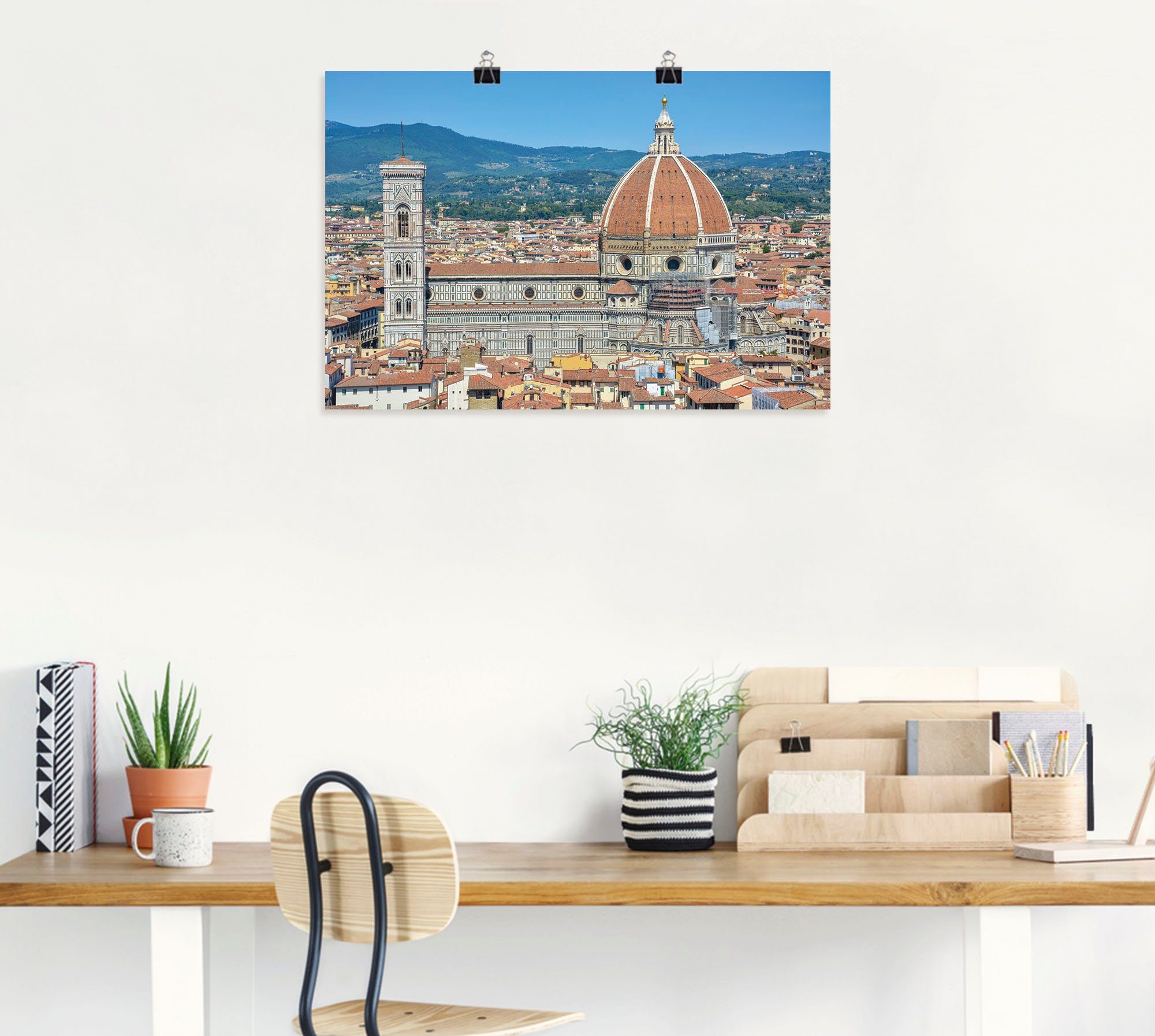 als Wandbild (1 Florenz, Artland in Größen Kathedrale versch. oder Florenz Poster Alubild, in St), Leinwandbild, Wandaufkleber