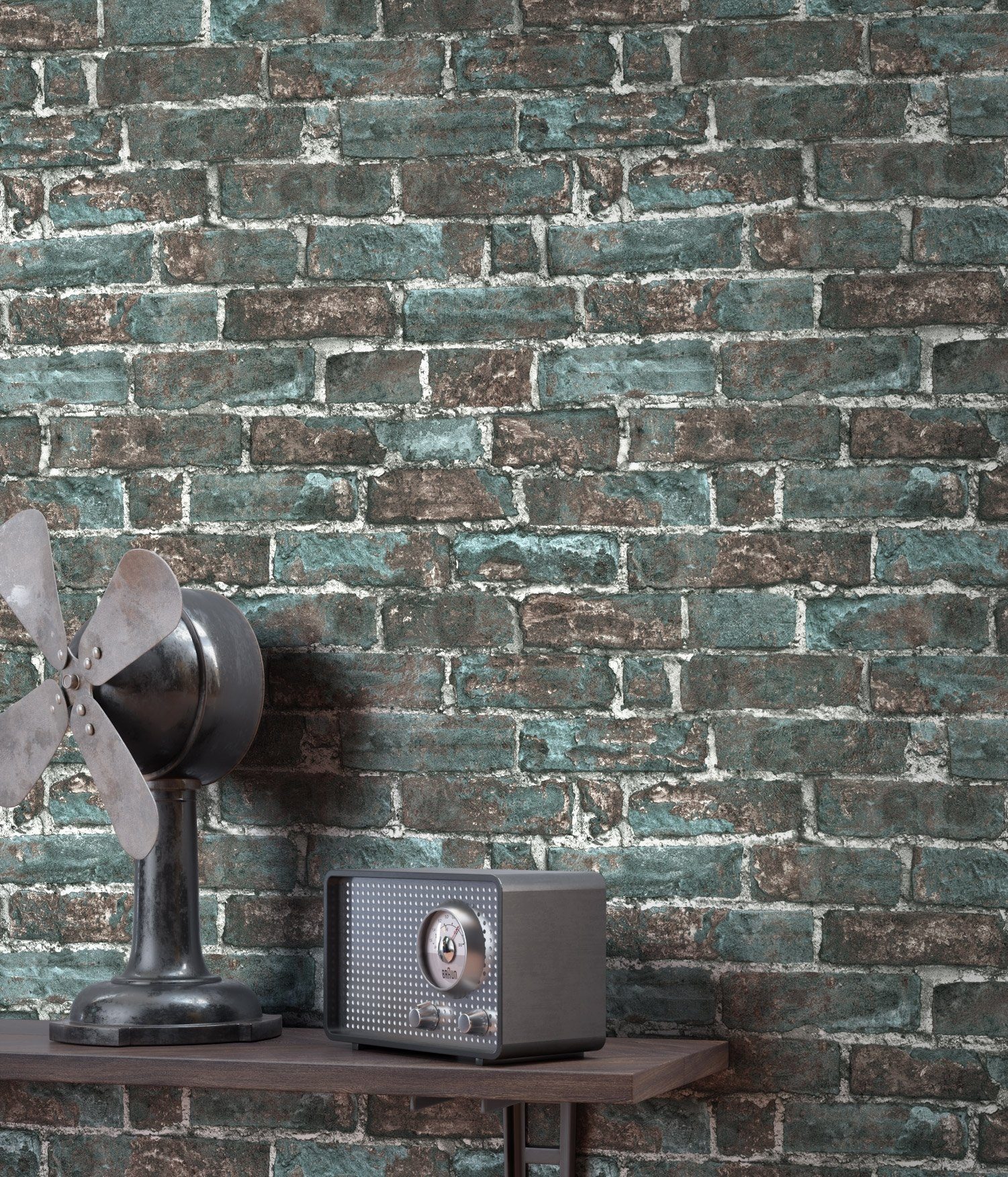 Newroom Vliestapete, Anthrazit Tapete Industrial Stein günstig online kaufen