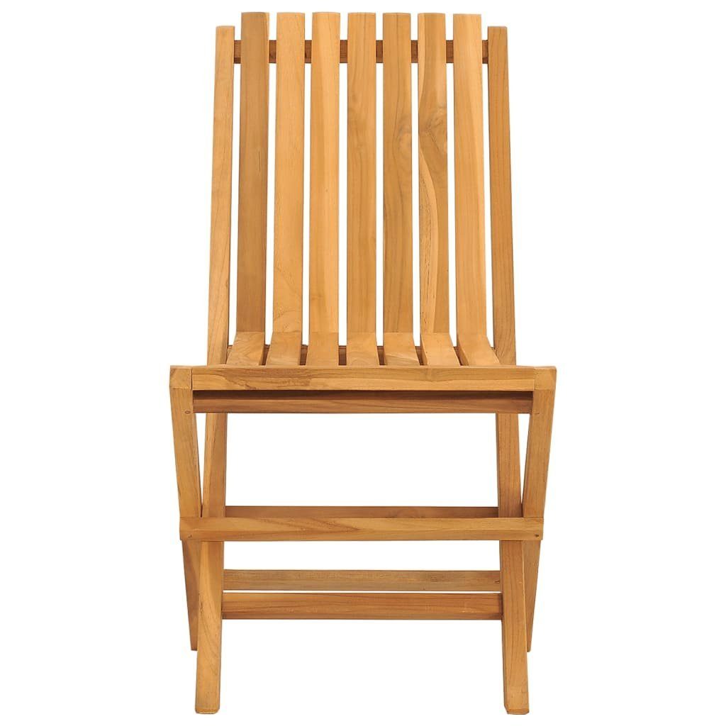 vidaXL Gartenstuhl Gartenstühle 2 Massivholz 47x47x89 Stk. Teak Klappbar cm (2 St)