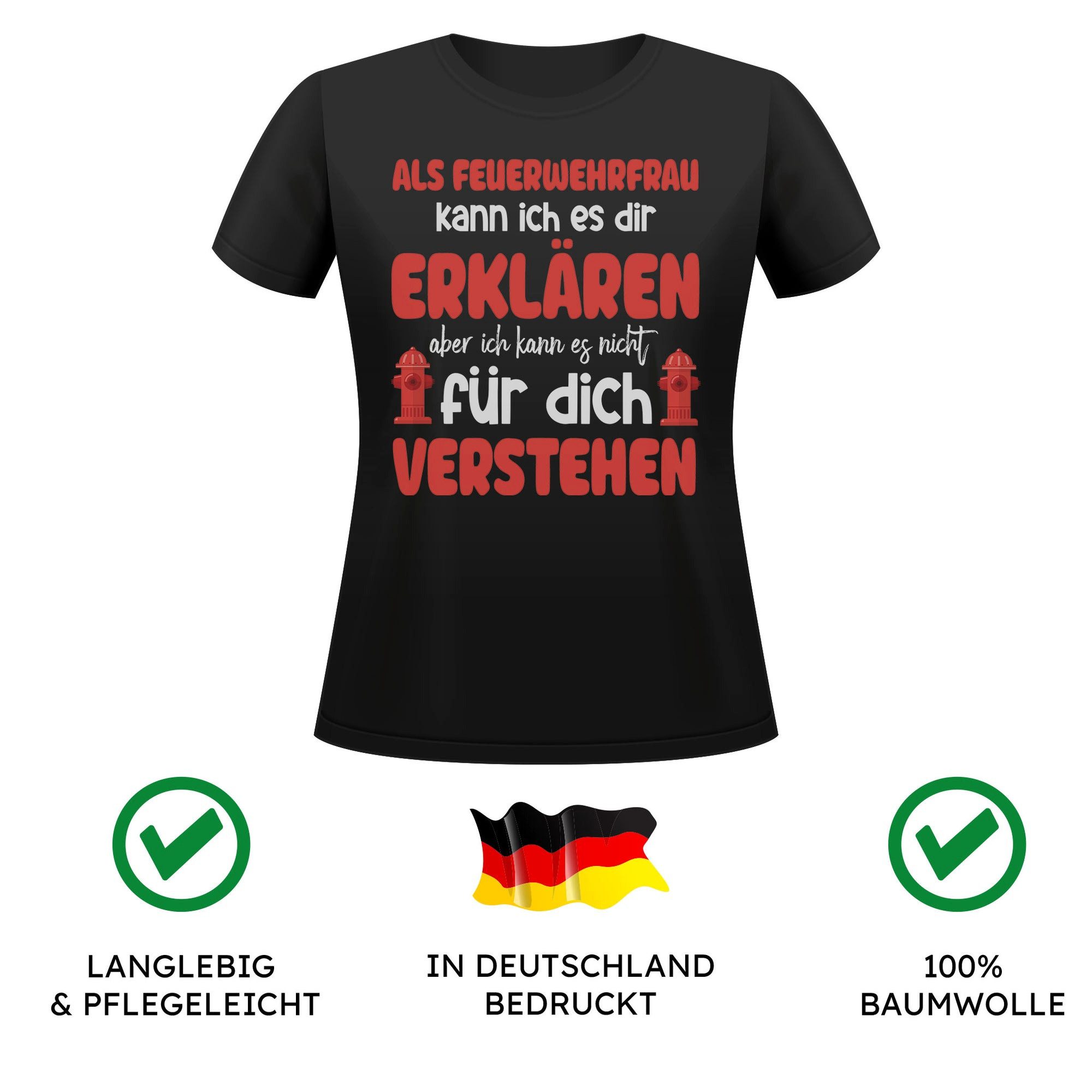 22Feels T-Shirt Feuerwehrfrau Geschenk Frauen Spruch Beruf Ausbildung Absch günstig online kaufen