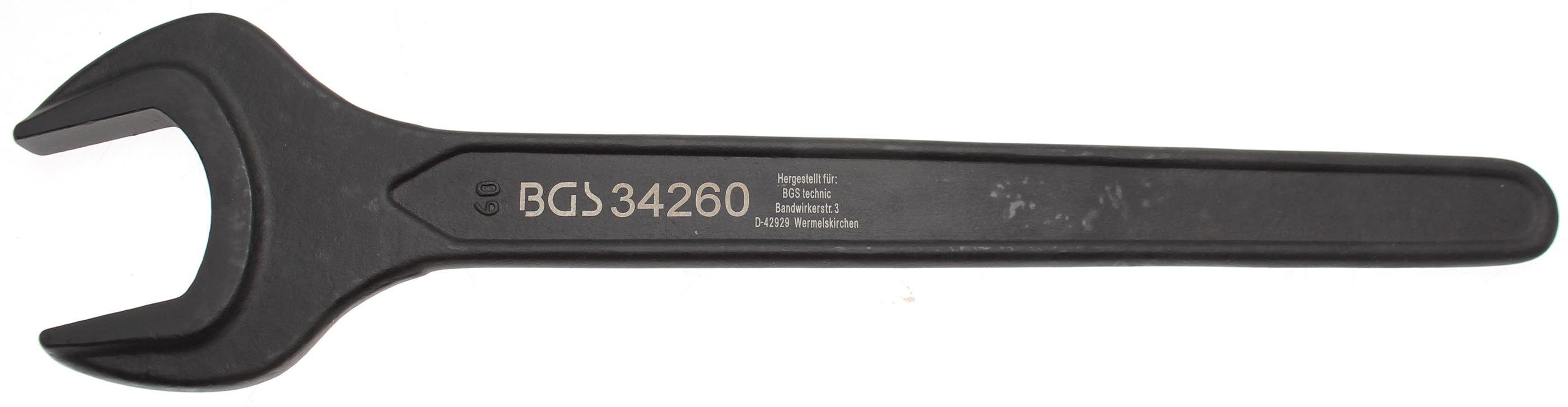 SW BGS mm Maulschlüssel DIN 894, Einmaulschlüssel, technic 60