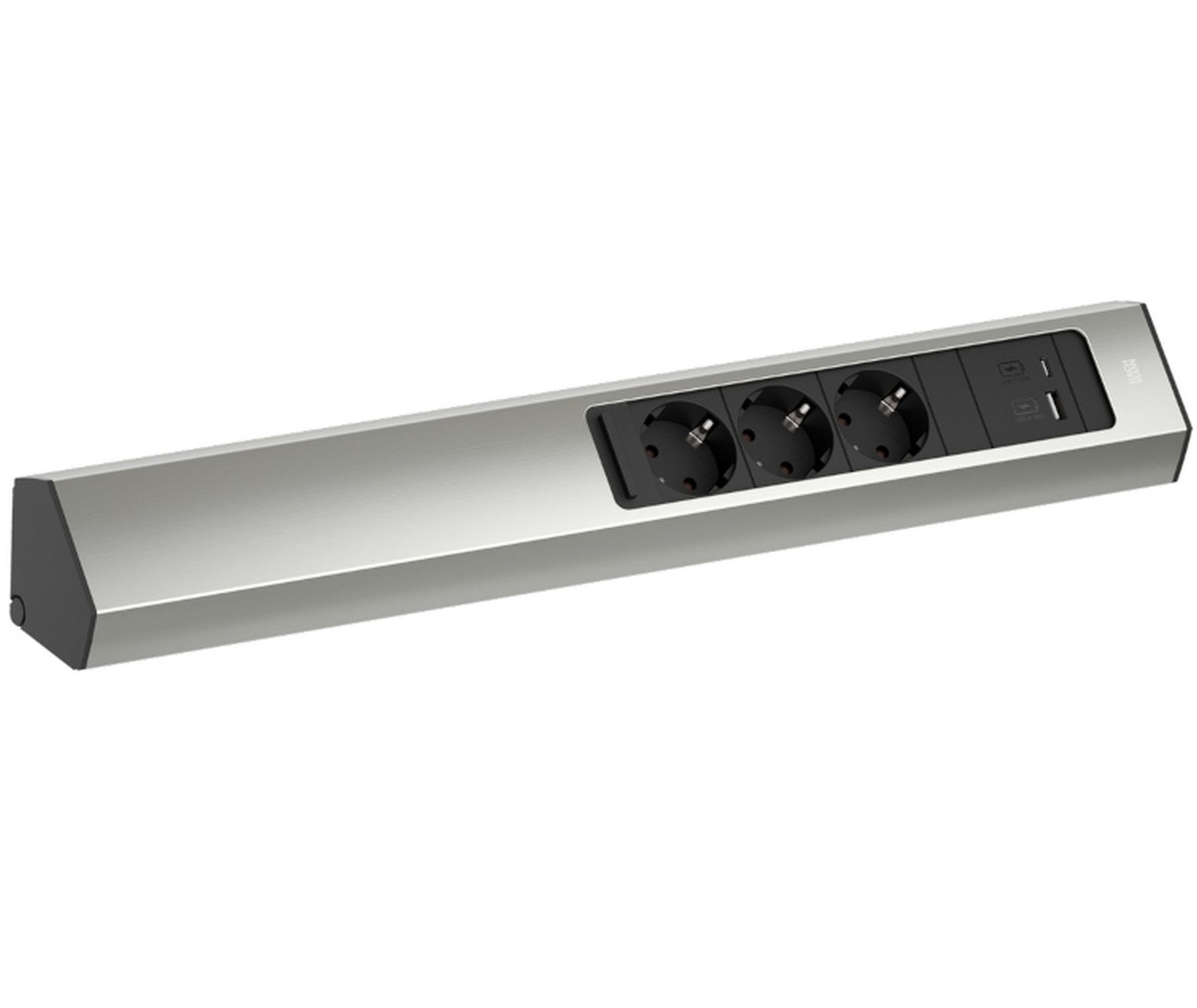 Bachmann Küchensteckdose USB A/C Steckdosenleiste 3-fach Ecksteckdose Casia 2 Mehrfachsteckdose (Kabellänge 2.00 m)