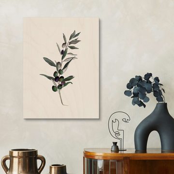 Posterlounge Holzbild Mantika Studio, Olive, Küche Minimalistisch Malerei