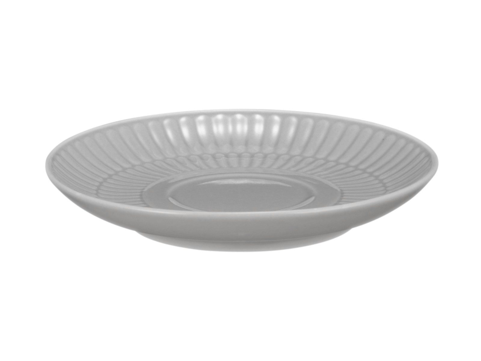 Seltmann Weiden Untertasse Amina Silbergrau uni Kombi-Untertasse klein 12cm, Untertasse Silbergrau Struktur