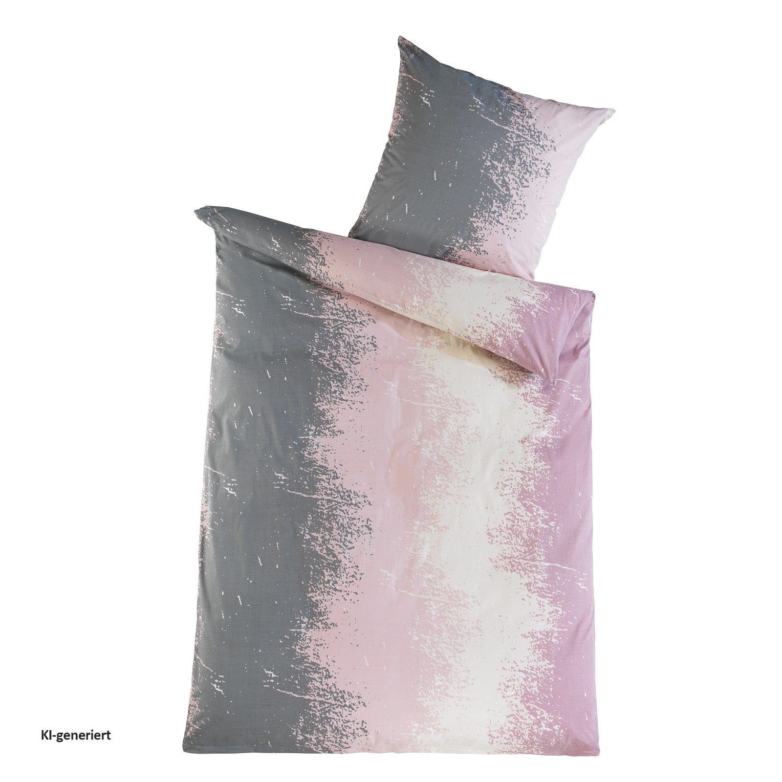 HTI-Living Bettwäsche Baumwoll-Bettwäsche 135 x 200 2 teilig, 100% Baumwolle, 1 teilig, glatt und hautfreundlich