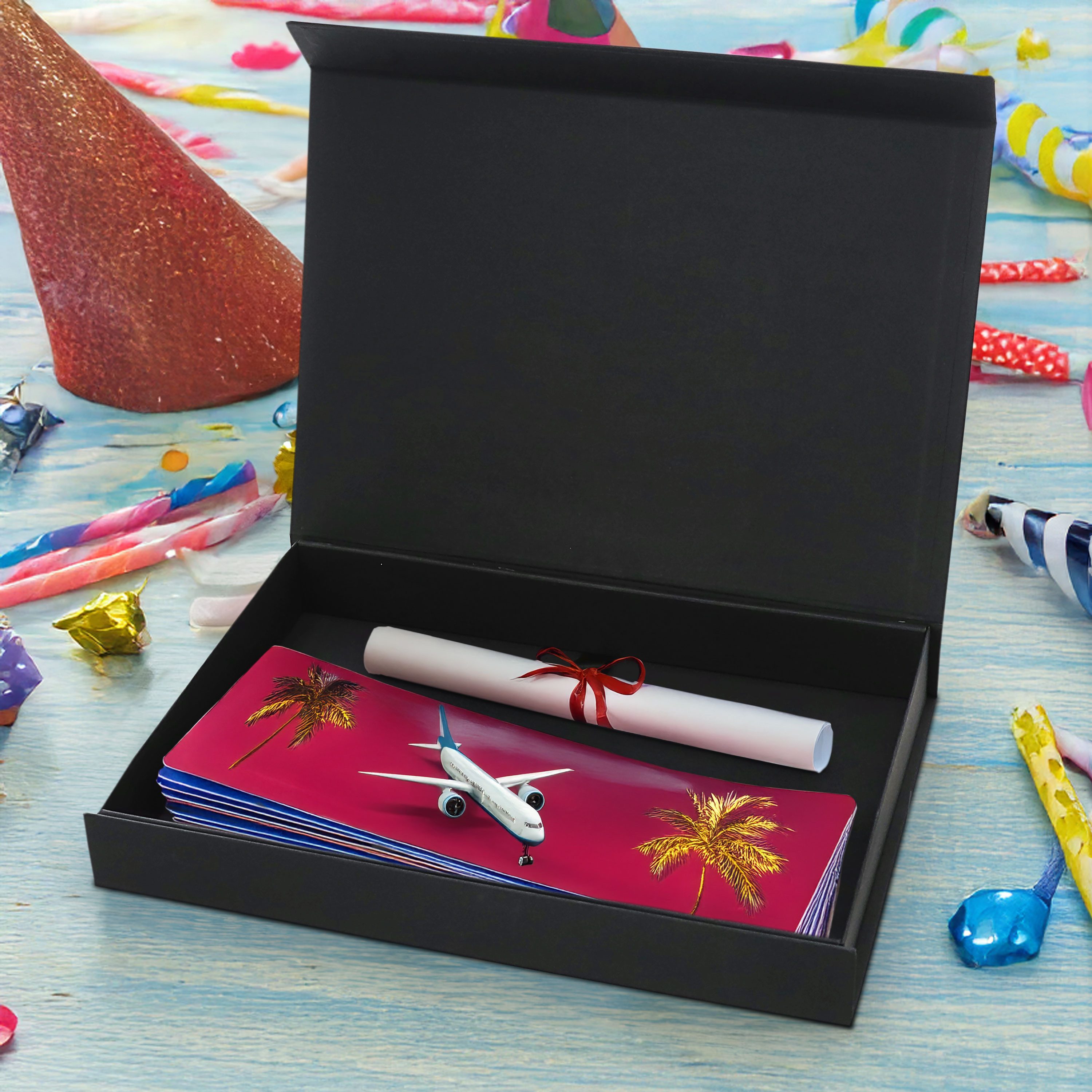 CEPEWA Geschenkbox Geschenkverpackung 'Happy Birthday' Magnetverschluss 32x4,5x23cm
