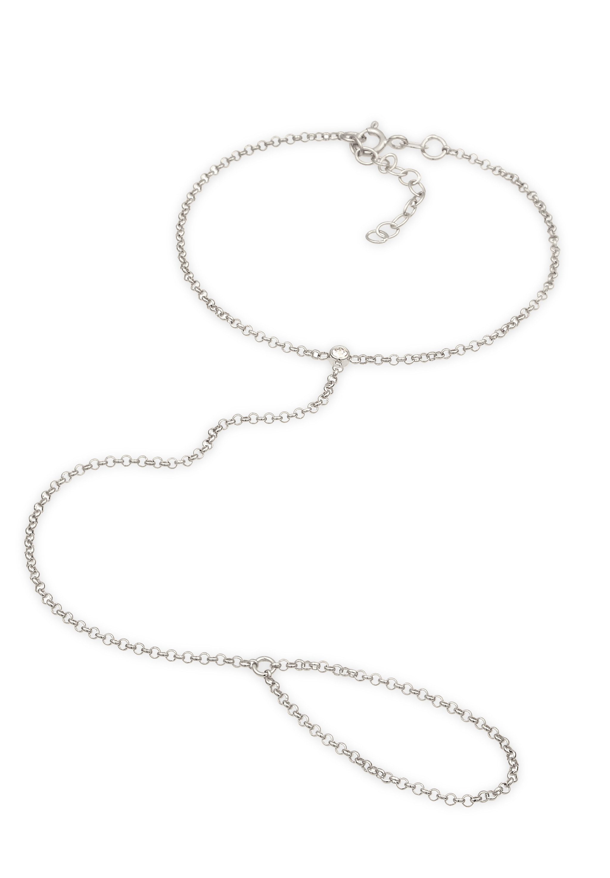 Elli Armband Handkette Weiß 925 Silber, mit Kristallen von Swarovski® (kein Set, 1-tlg)