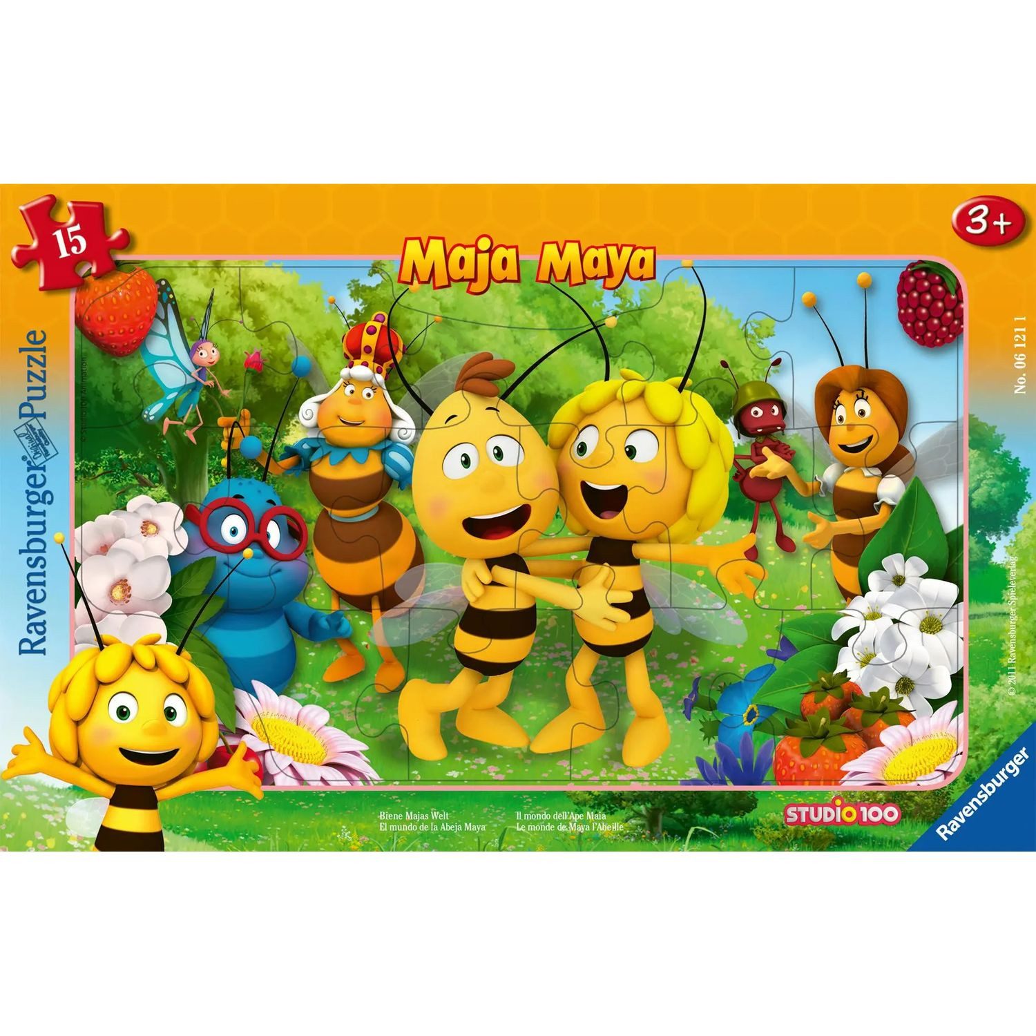 Ravensburger Puzzle AT: Biene Maja. Rahmenpuzzle 15 Teile, 15 Puzzleteile