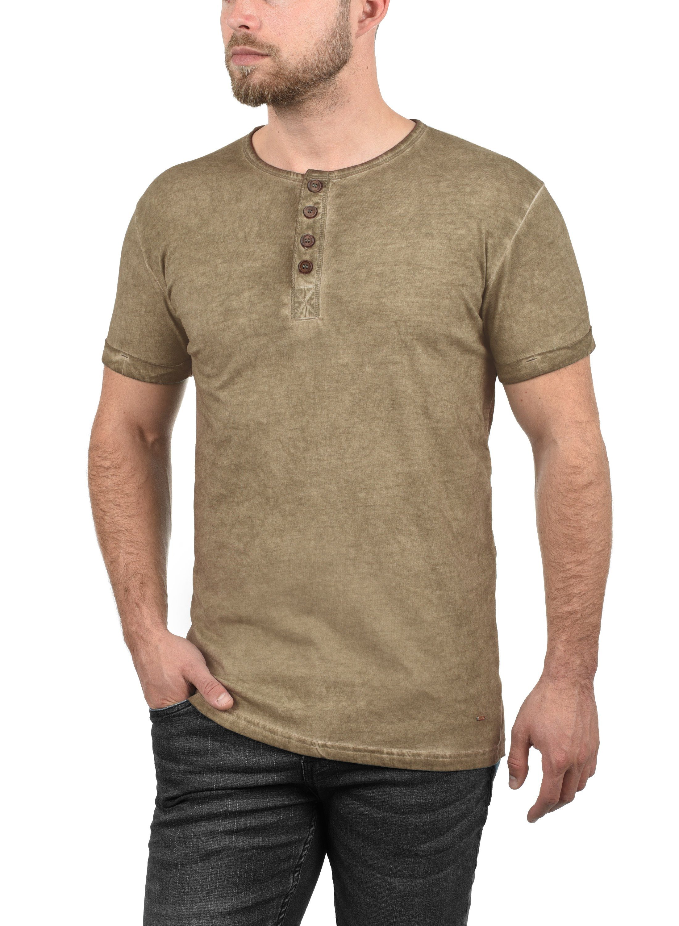 Solid Rundhalsshirt SDTihn mit Dune (5409) Brusttasche Kurzarmshirt