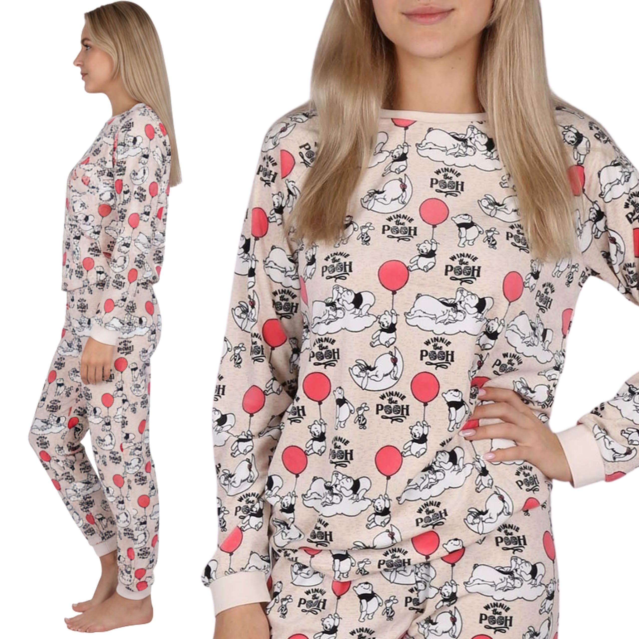 Schlafanzug Disney Winnie Puuh Damen Schlafanzug, zweiteilig, lange Hose & Ärmel