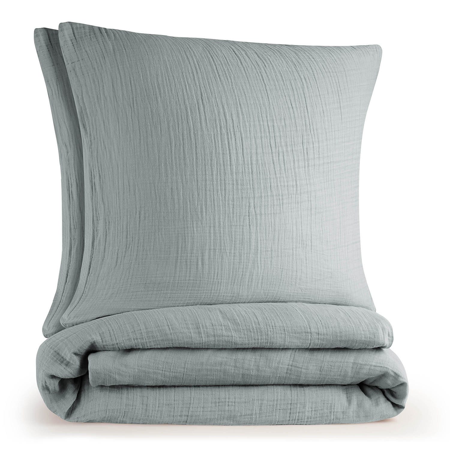 Blumtal Bettwäsche Musselin 100% Baumwolle im Set, Kopfkissenbezug & Decken günstig online kaufen