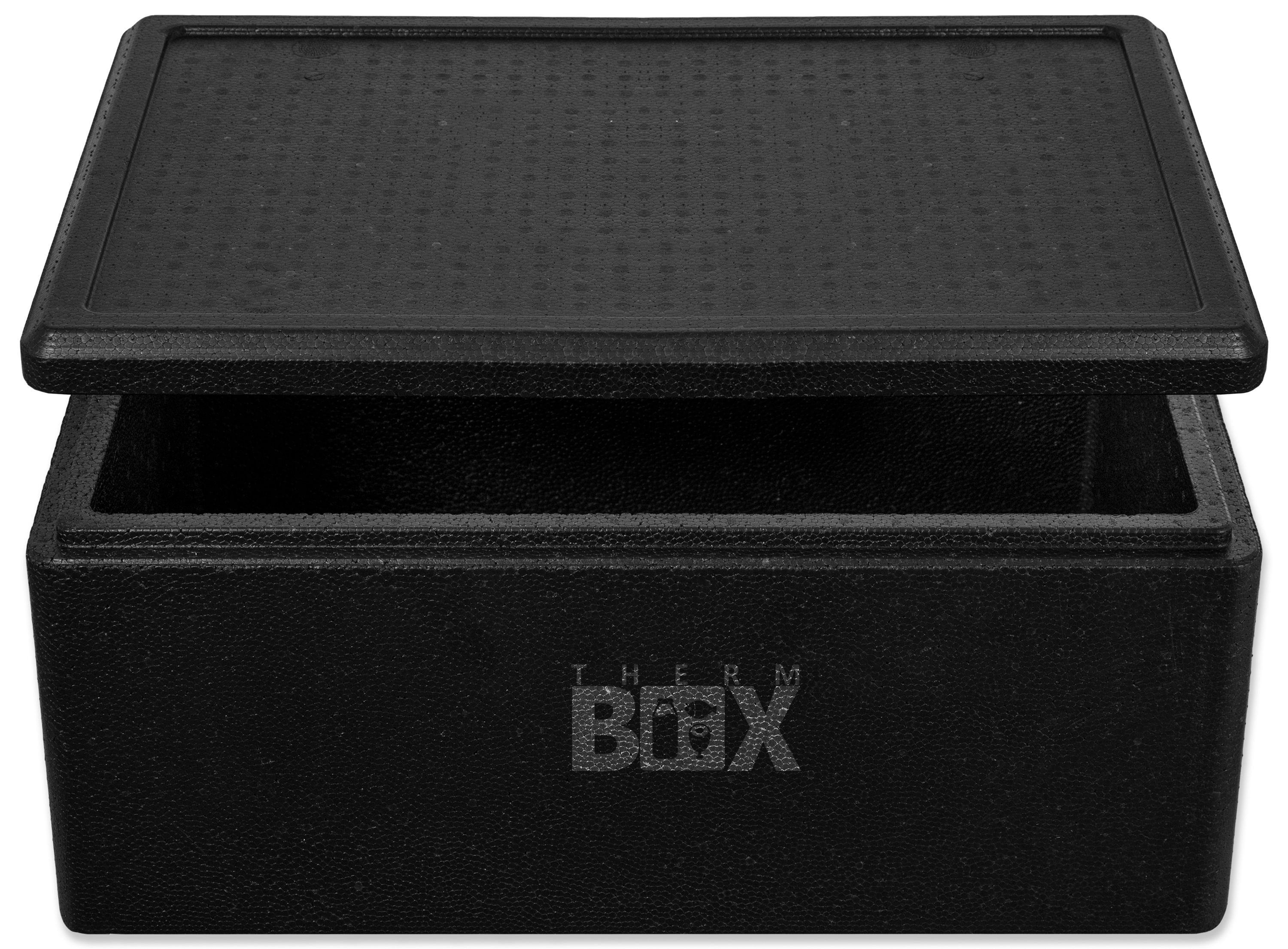 THERM-BOX Thermobehälter Profibox 36B Wand: Deckel (0-tlg., Wiederverwendbar Kühlbox Innenmaß:53x33x20cm, Styroporbox Karton), mit Styropor-Piocelan, im Box Thermbox Warmhaltebox 3cm Isolierbox 36,1L