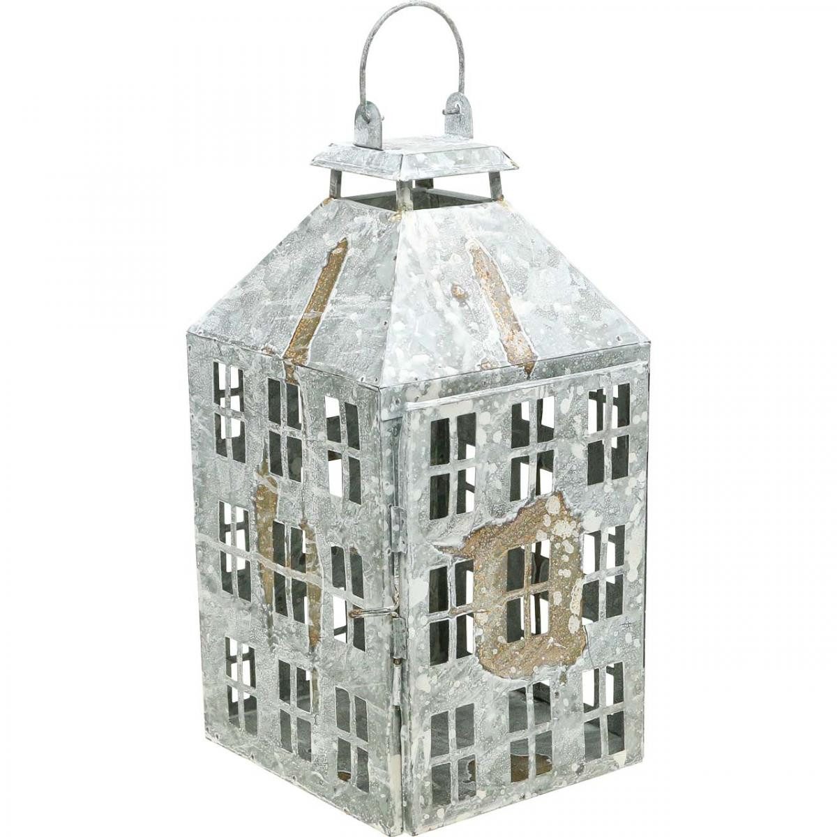Florists Products Windlicht Vintage Metall Deko-Laterne im Shabby Chic Design