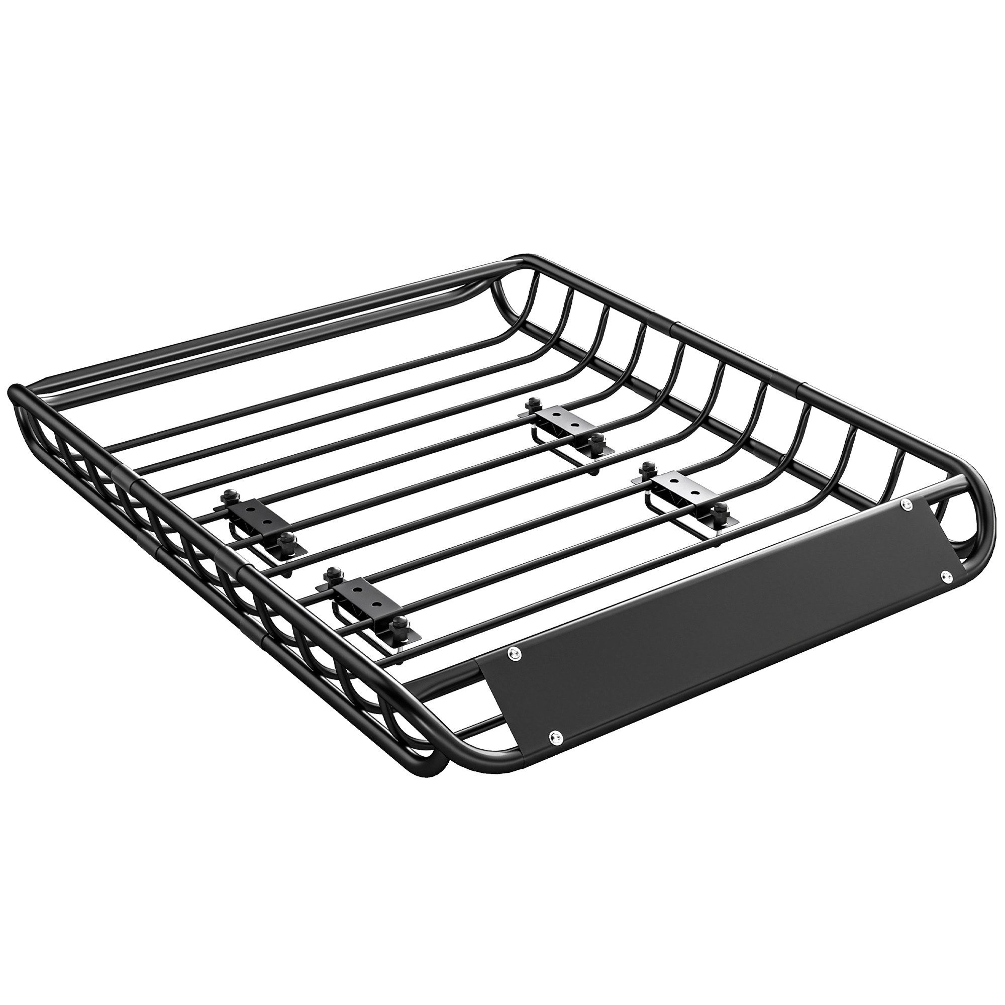 SPORTNOW Dachträger mit Windschutz, bis 68 kg (Dachgepäckträger, 1-St., Dachkorb), für SUV Trucks Schwarz