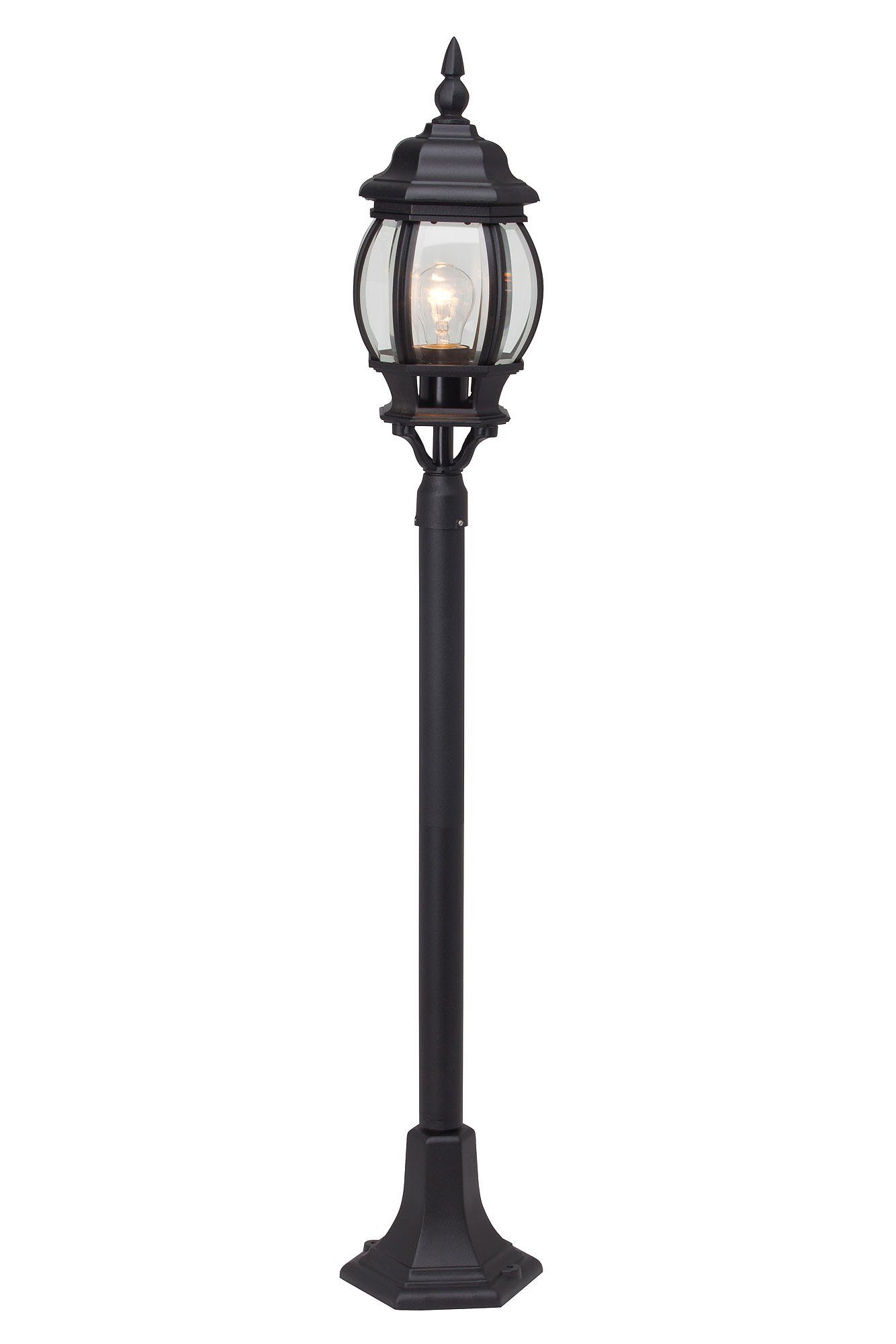 geeignet E27, 60W, Brilliant Istria, fü schwarz Lampe Außenstandleuchte A60, Istria Außen-Stehlampe 1x