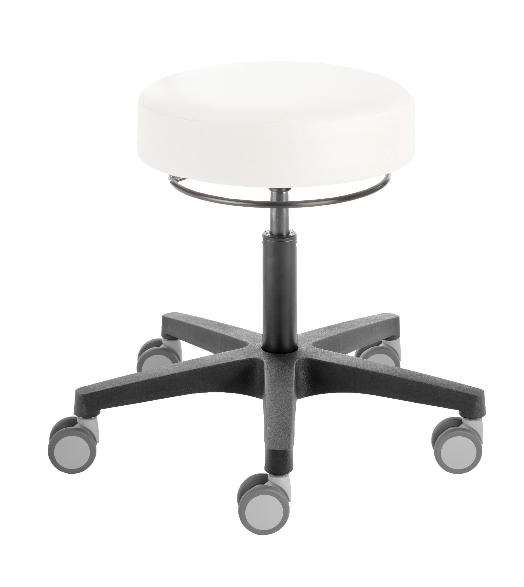 Arbeitshocker Roll- und Drehhocker Poppi® Dijon 4152, Sitzhöhe ca. 48 - 61 cm