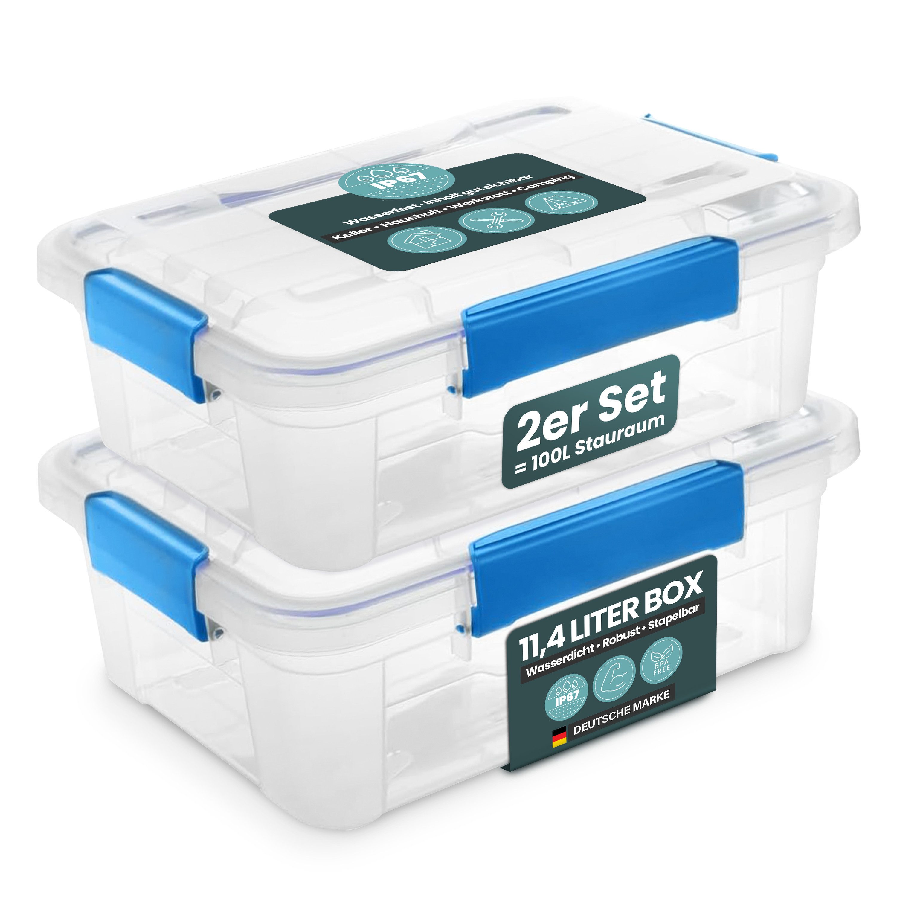 Kreher Aufbewahrungsbox mit Deckel und Dichtungsring (IP67) in verschiedene günstig online kaufen