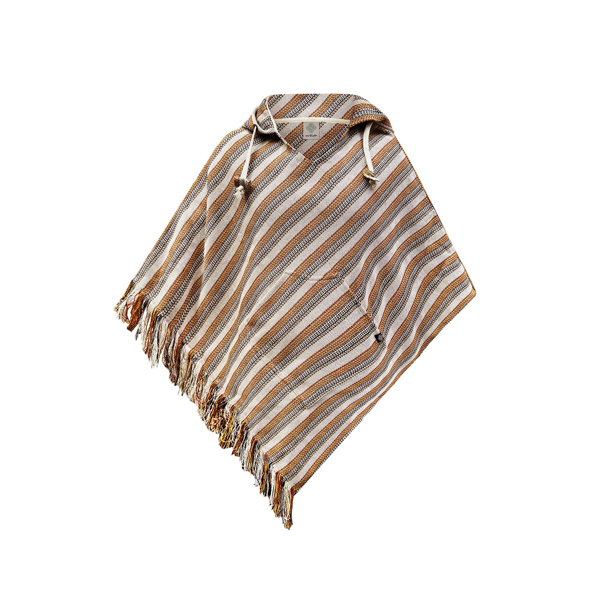 virblatt Sweatponcho Poncho Herren, Baumwolle, Poncho Winter Mexiko Poncho Rollstuhl unisex