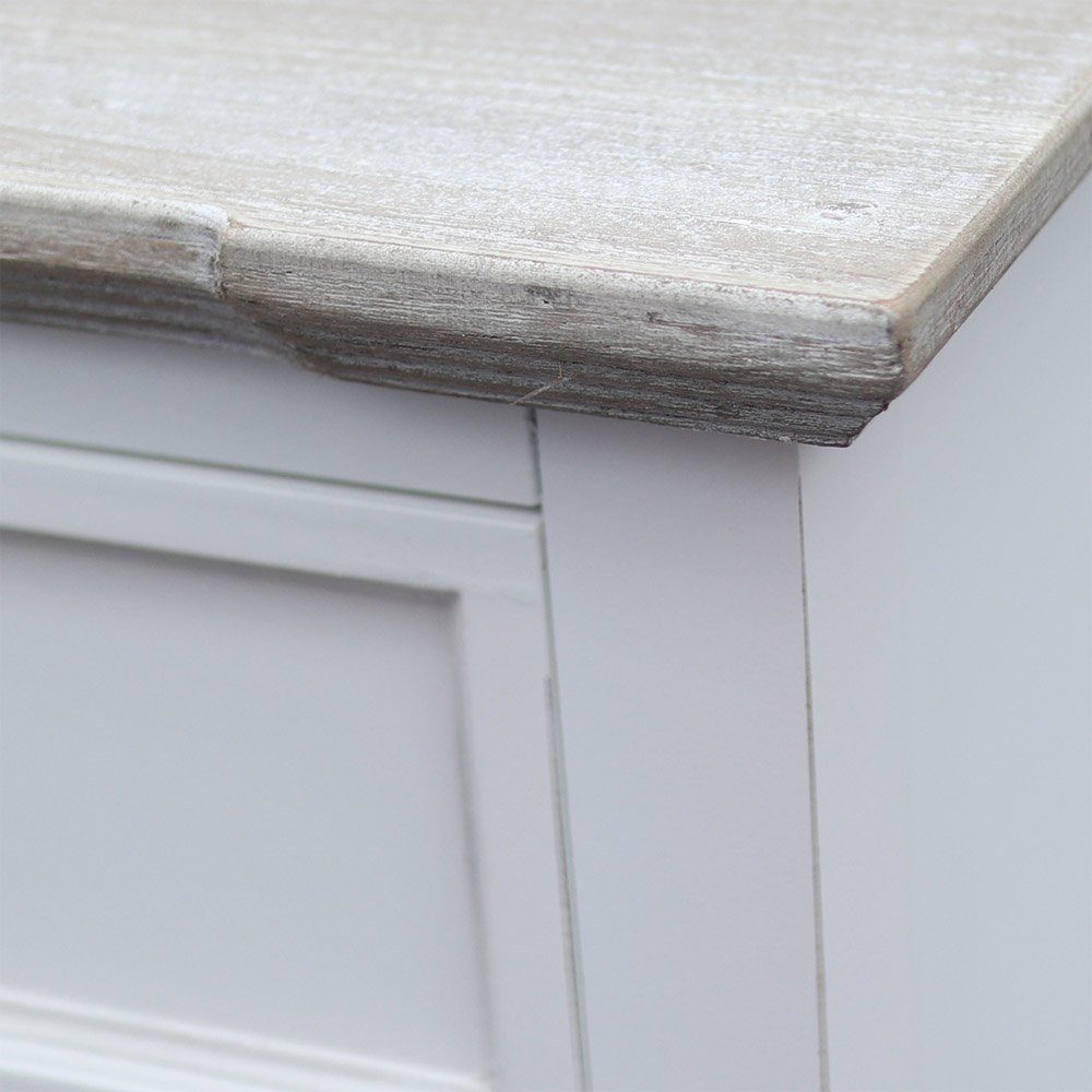 Grafelstein Hochschrank BEACH HOUSE weiß braun Badschrank Kommode